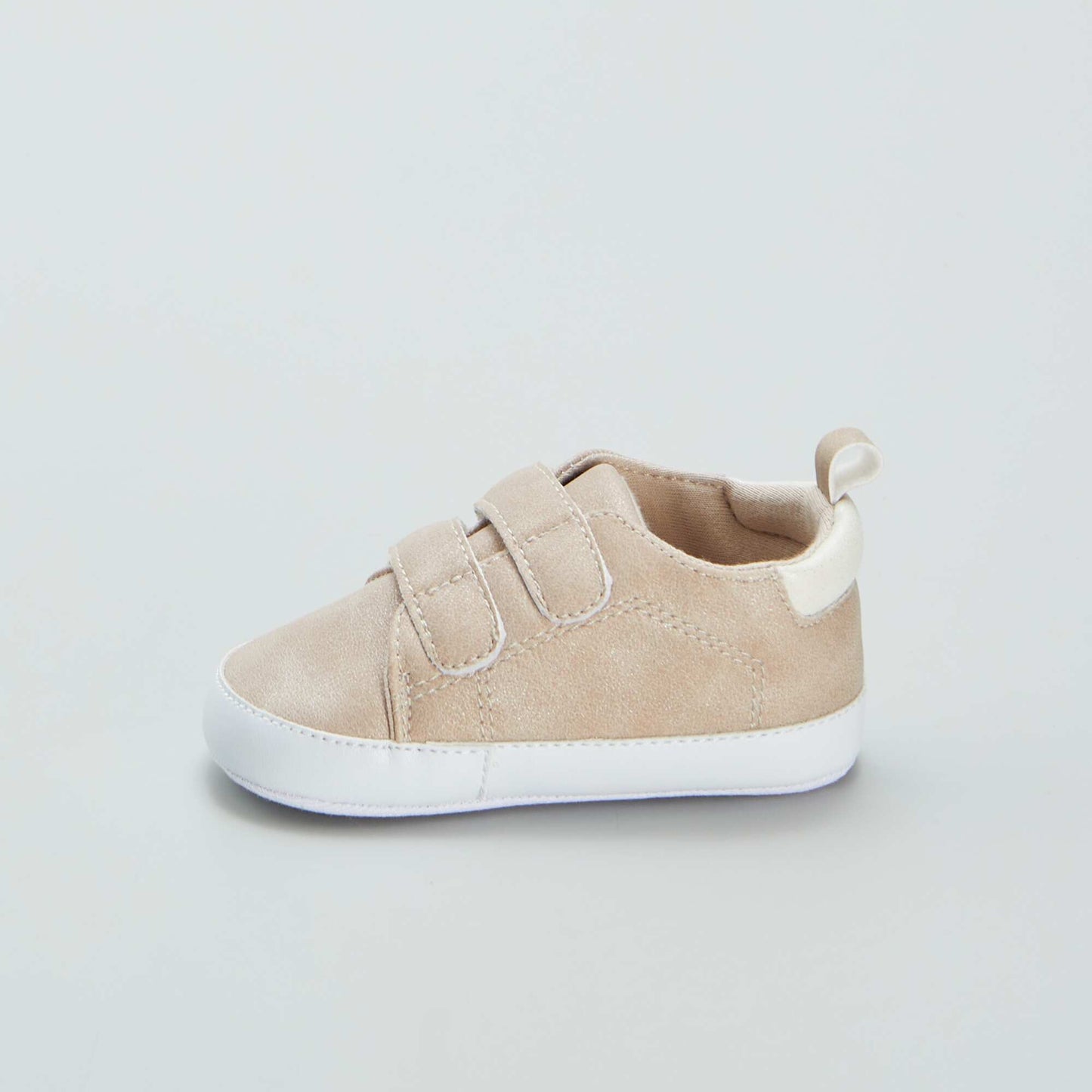 Baskets bicolores scratchs Beige