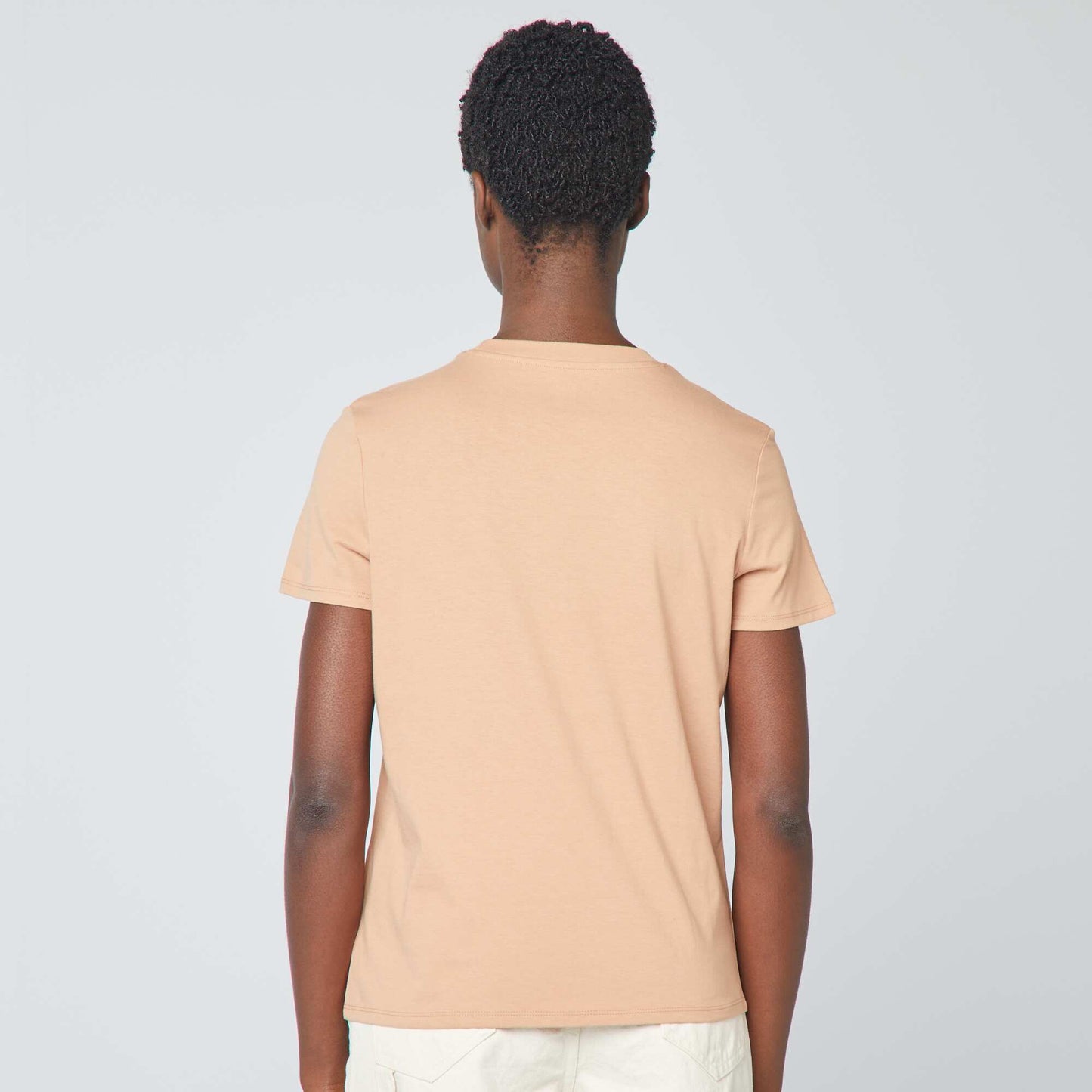 T-shirt en jersey imprim MARRON