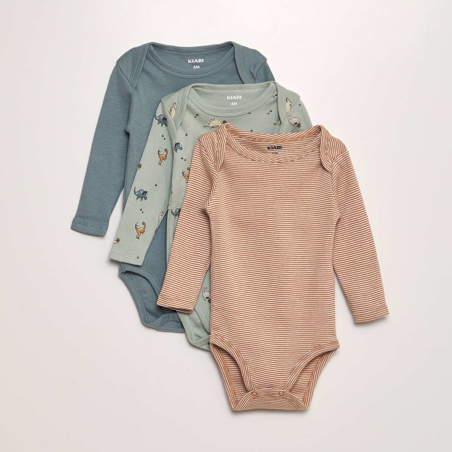 Lot de 3 bodies manches longues VERT
