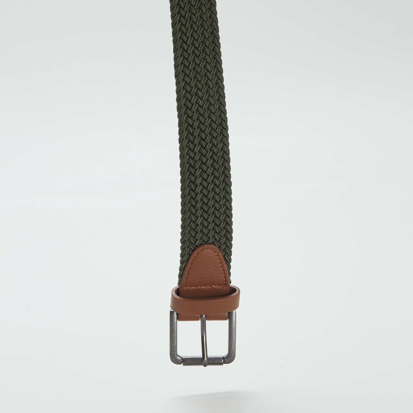 Ceinture tressée élastique Kaki
