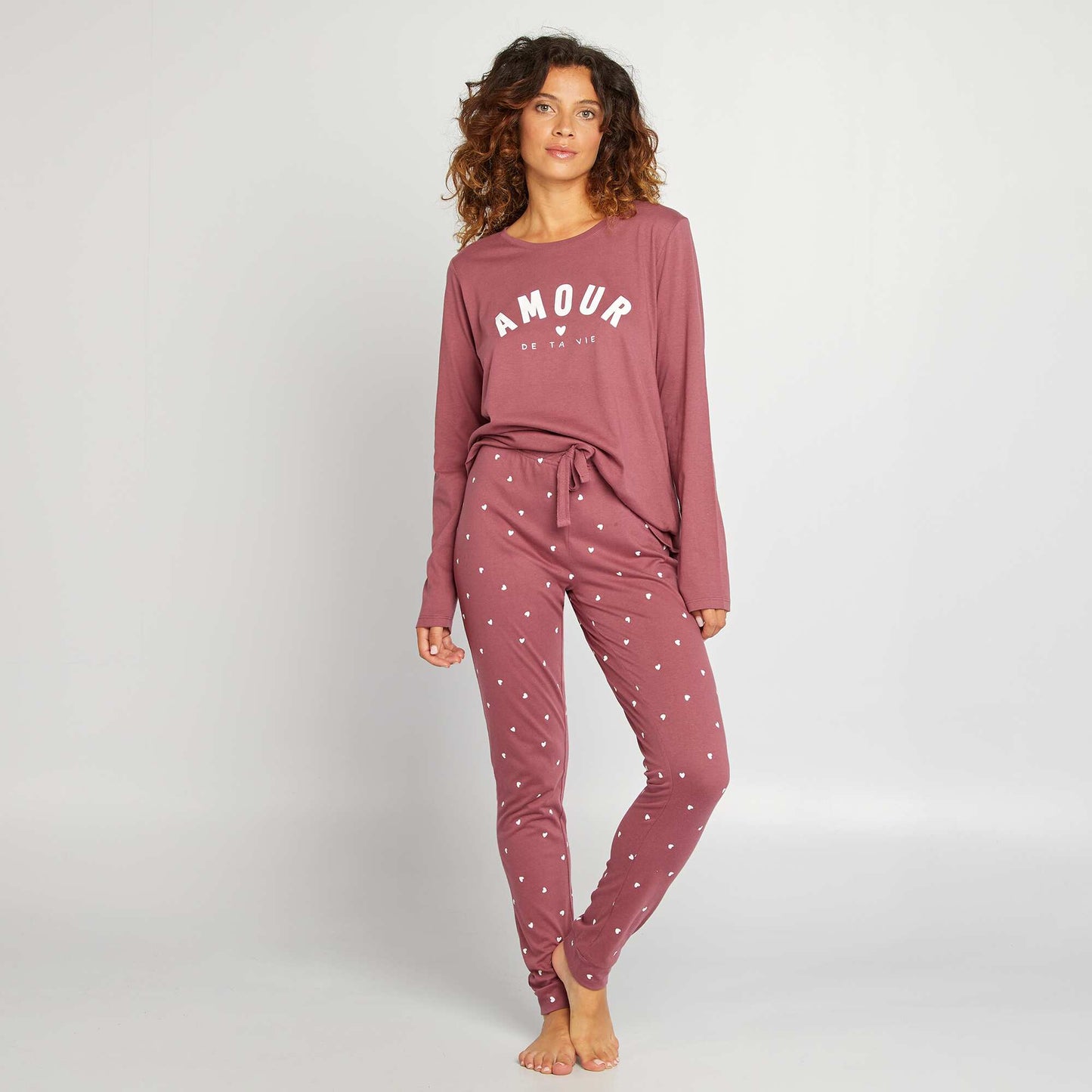 Ensemble en jersey - 2 pi ces Rose