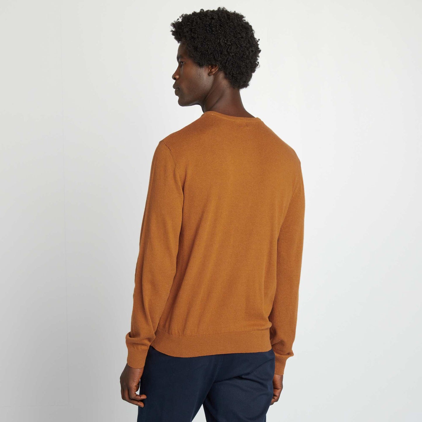 Pull uni col rond Camel
