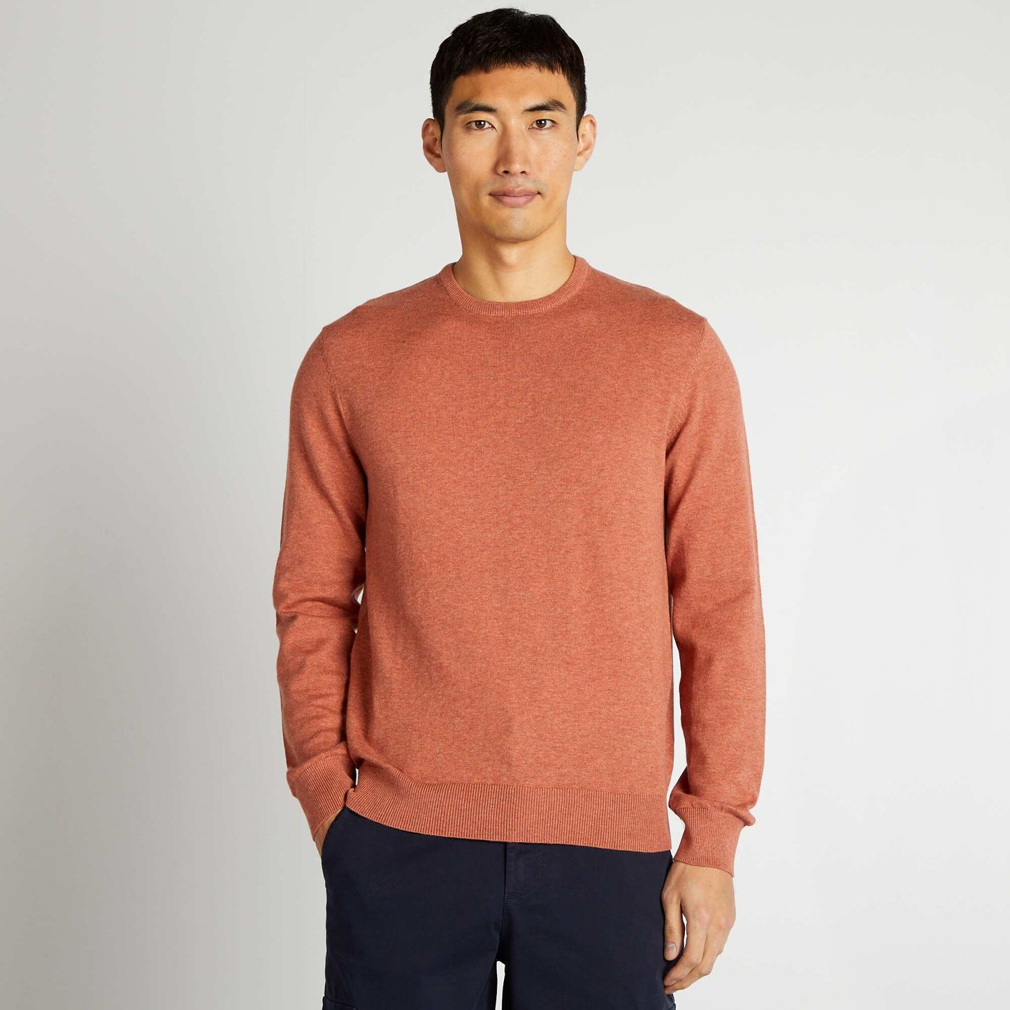 Pull uni à col rond Rose
