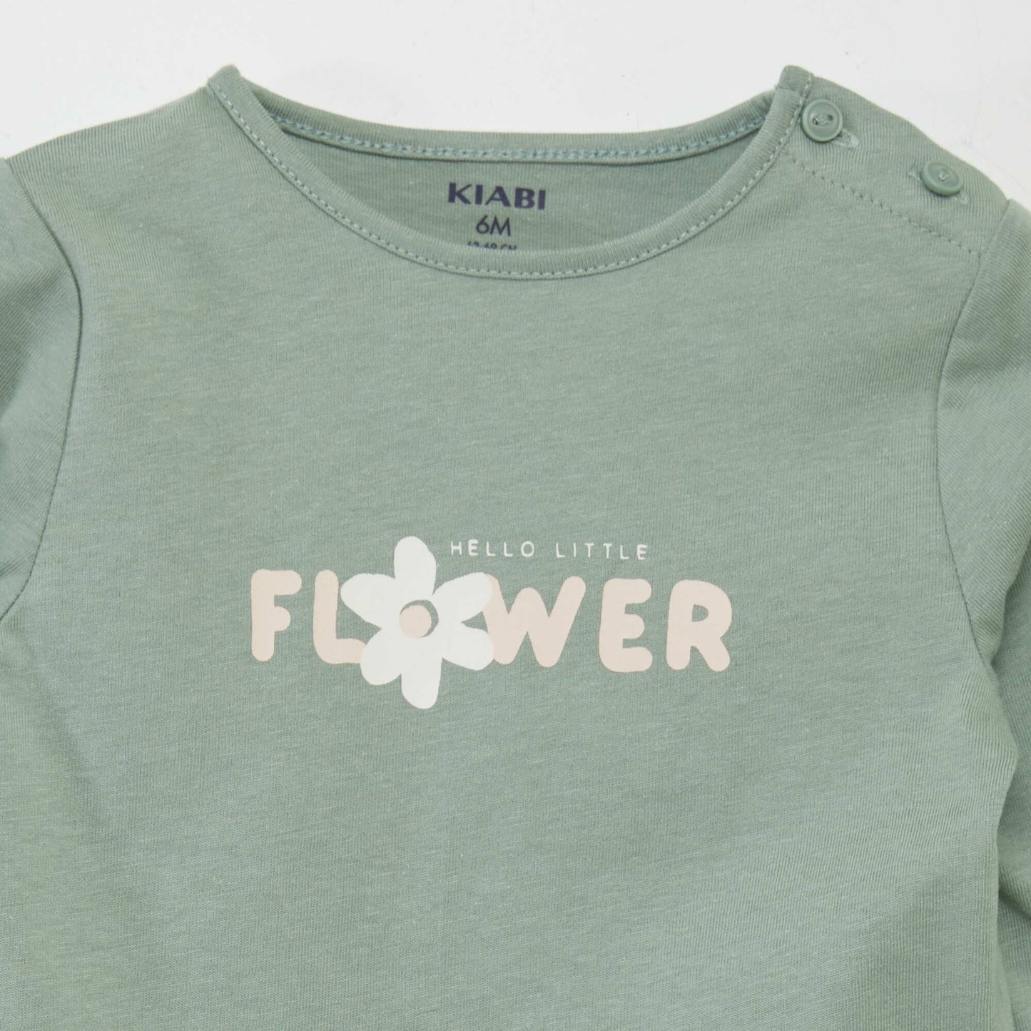 T-shirt manches longues imprim Vert