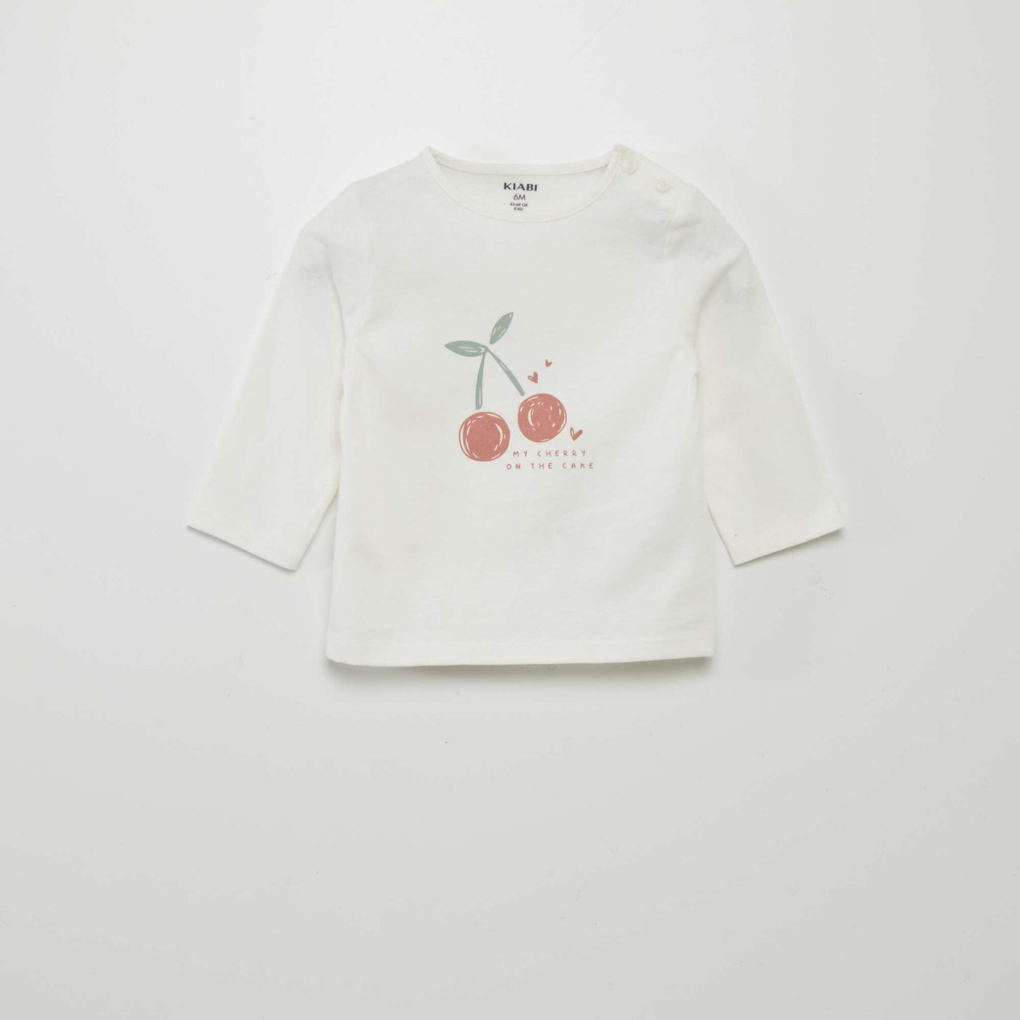 T-shirt manches longues imprim Blanc