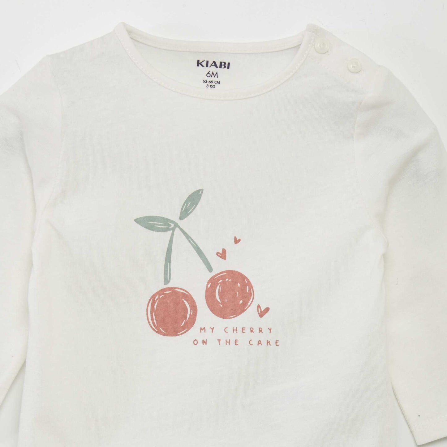 T-shirt manches longues imprim Blanc