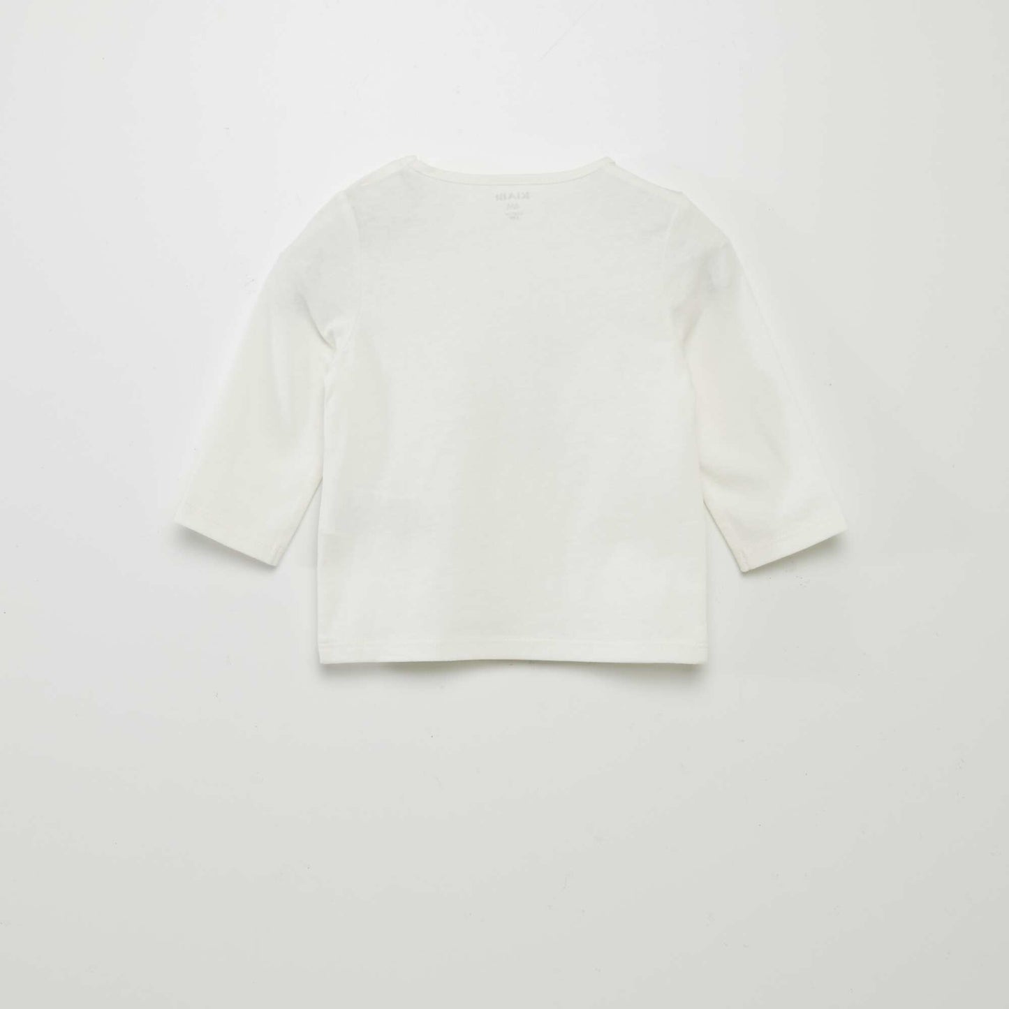 T-shirt manches longues imprim Blanc
