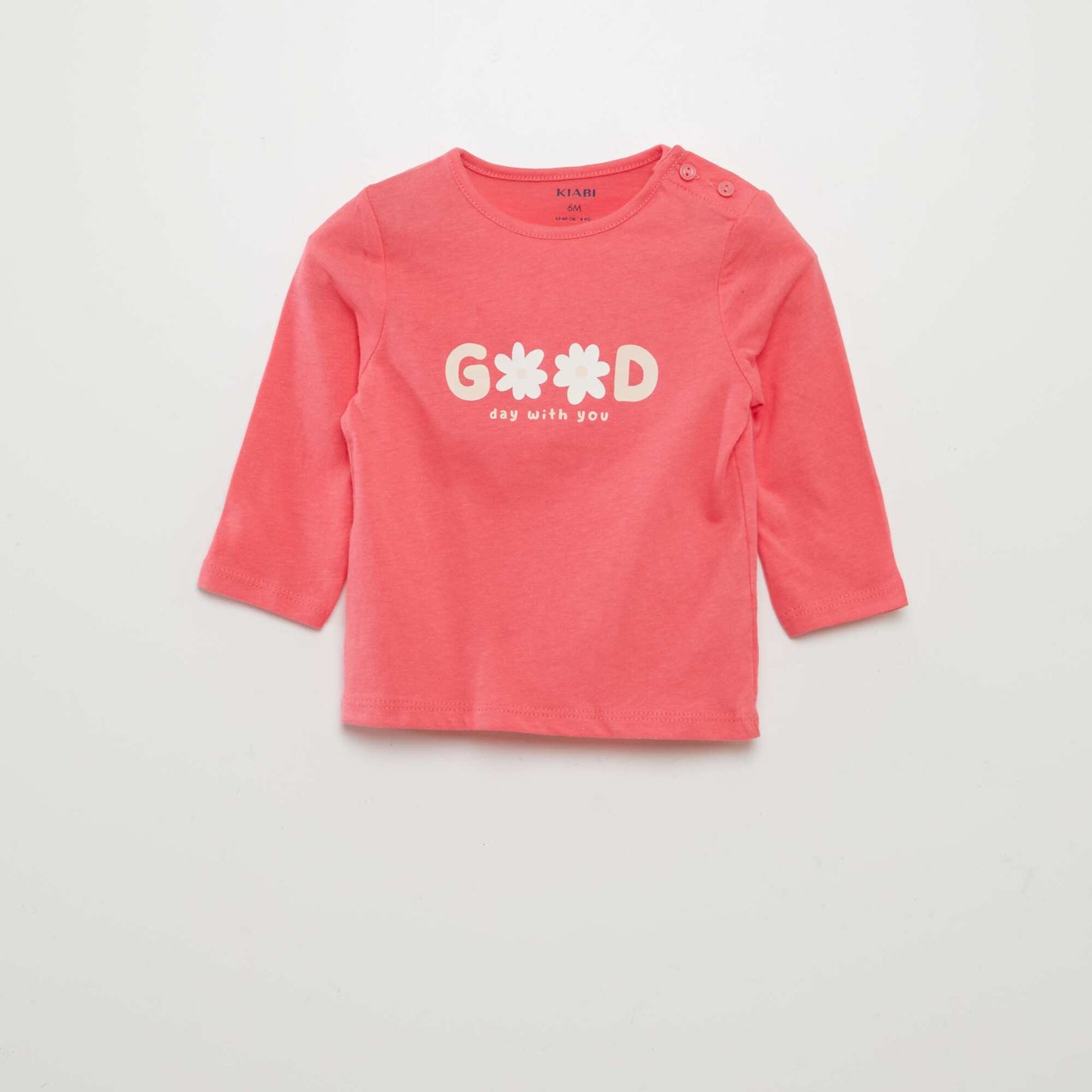 T-shirt manches longues imprim Rose