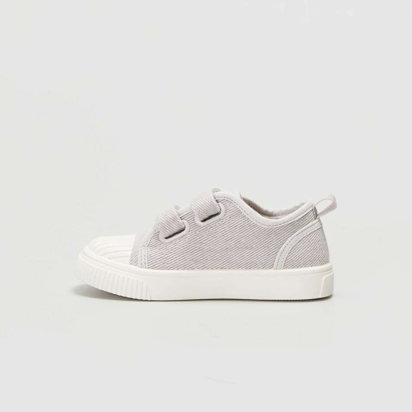 Baskets en toile scratchs BLANC