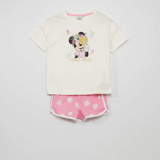 Ensemble t-shirt + short 'Minnie' 'Disney' BEIGE