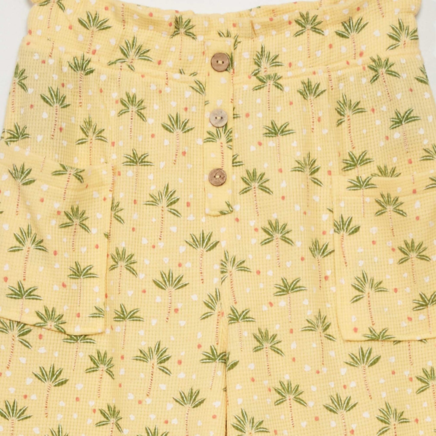 Pantalon gaufr e imprim JAUNE