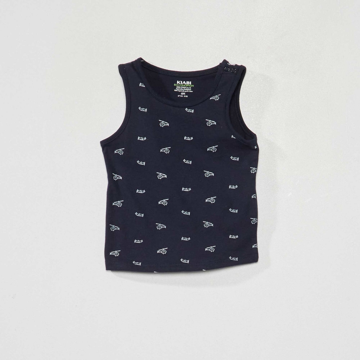 Lot 2 d bardeurs uni et imprim Blanc/bleu