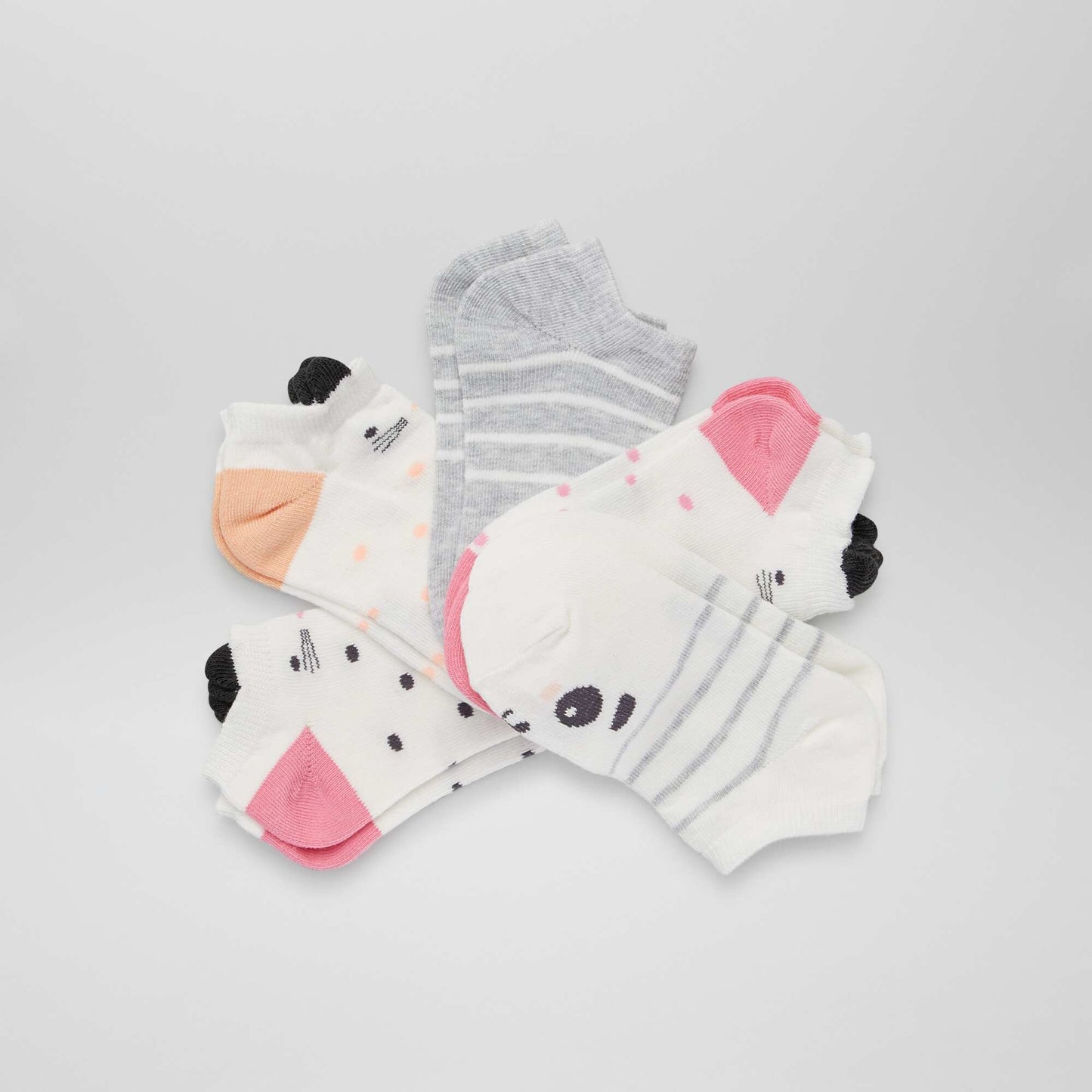 Lot de 5 paires de chaussettes Gris