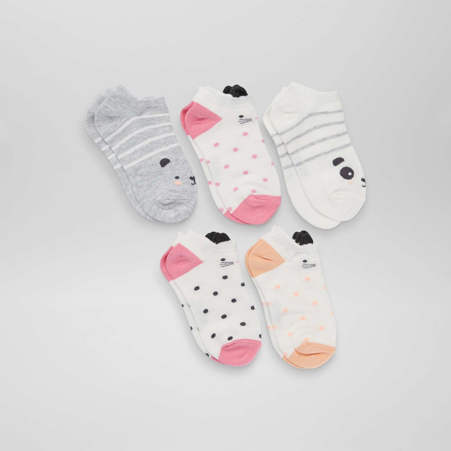 Lot de 5 paires de chaussettes Gris