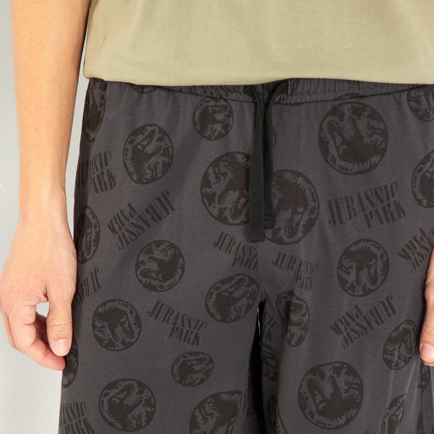 Pyjama court 'Jurassic Park' en jersey - 2 pi ces Vert/gris