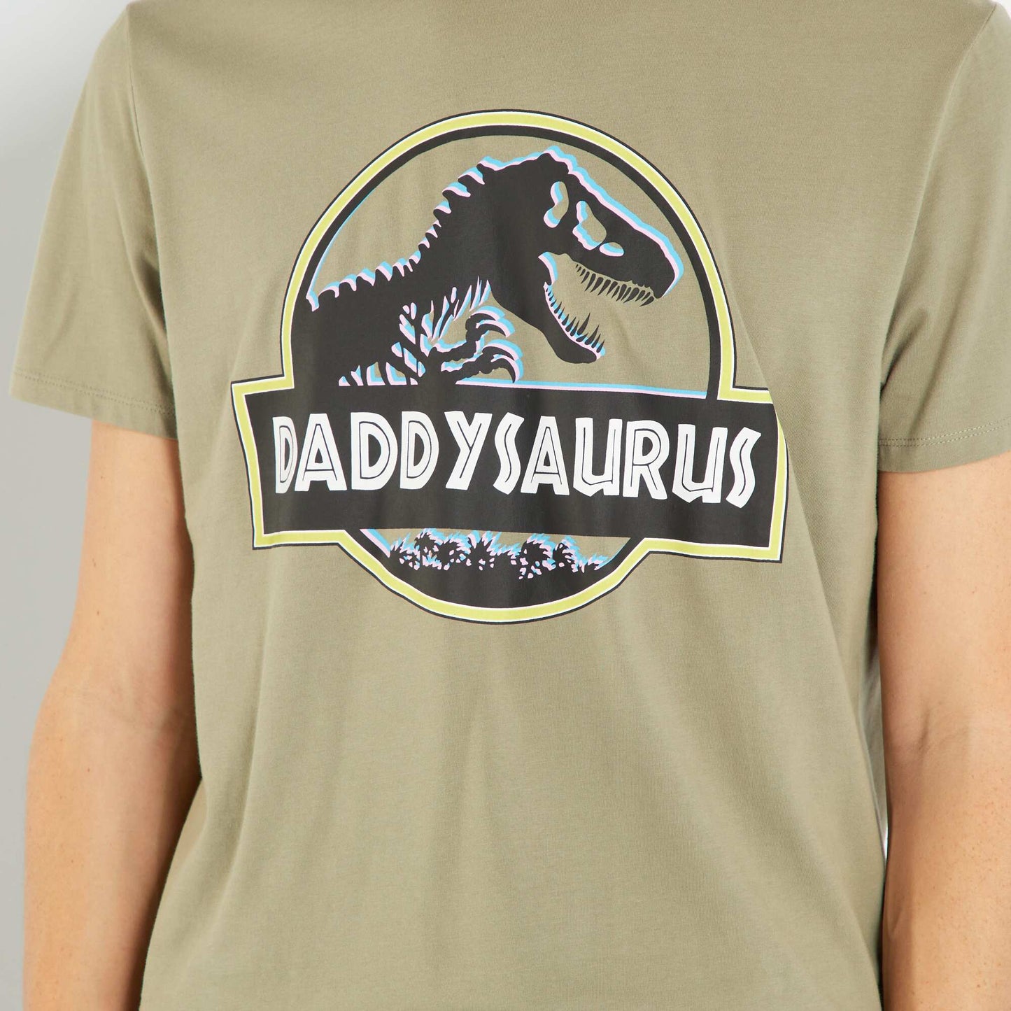 Pyjama court 'Jurassic Park' en jersey - 2 pi ces Vert/gris