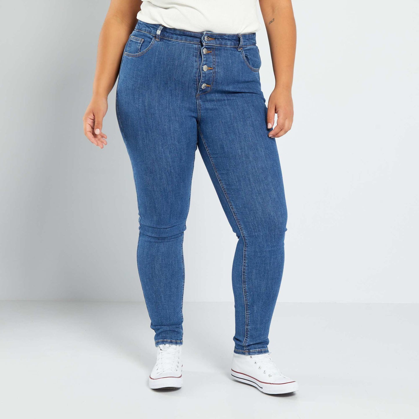 Pantalon skinny stretch - 5 poches Stone