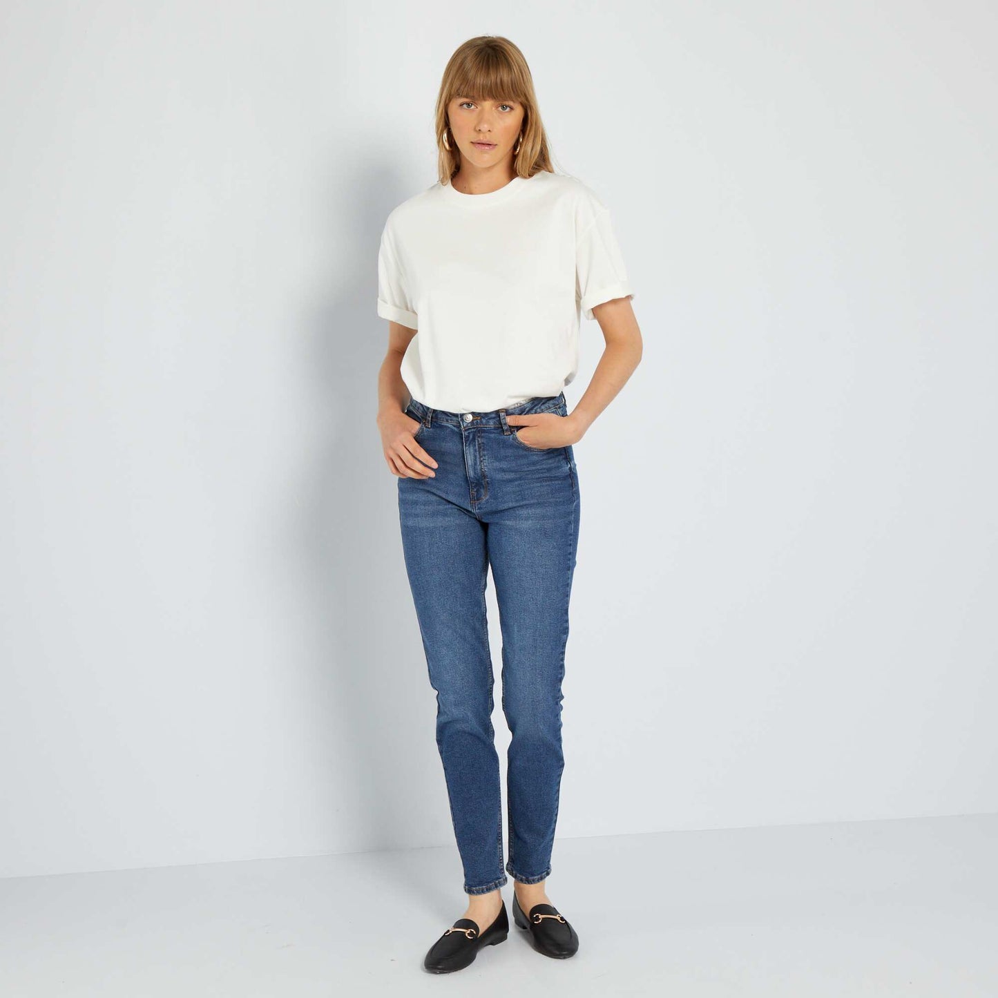 T-shirt en maille jersey blanc