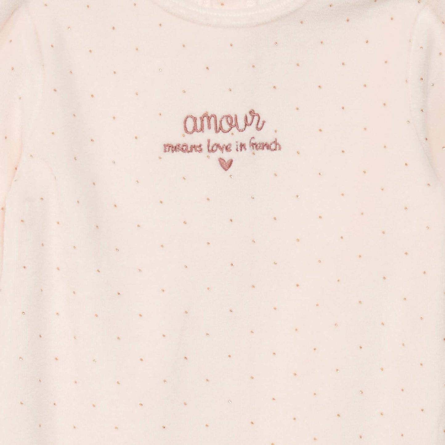Pyjama dors-bien en velours Rose 'pois'