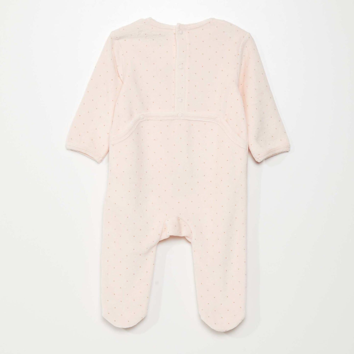 Pyjama dors-bien en velours Rose 'pois'