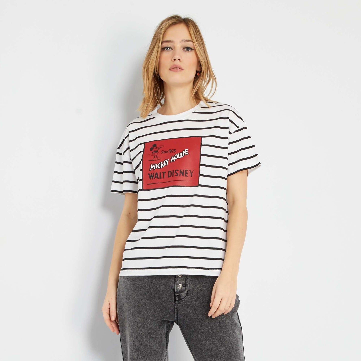 T-shirt imprim 'Disney' Blanc/noir/rouge