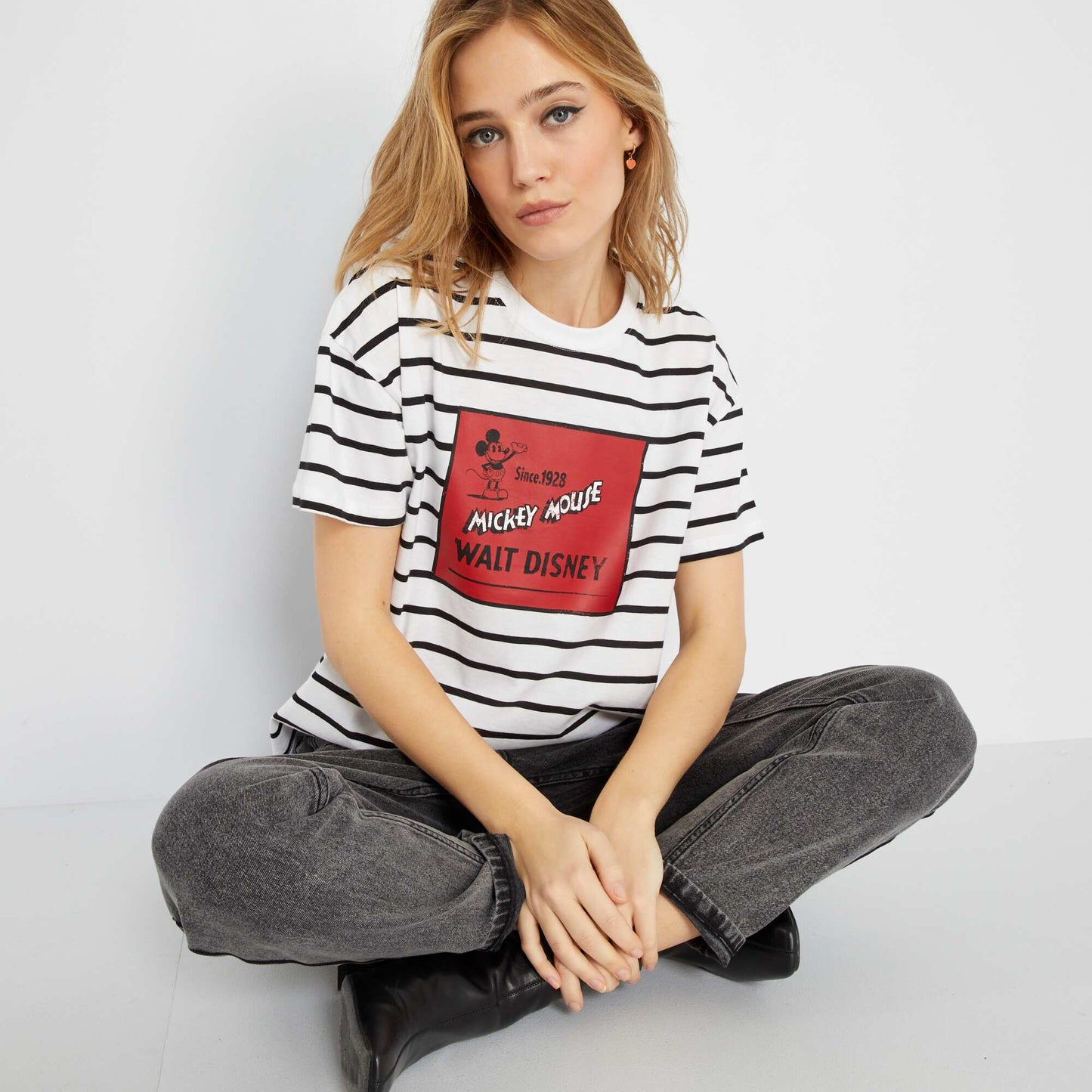 T-shirt imprim 'Disney' Blanc/noir/rouge