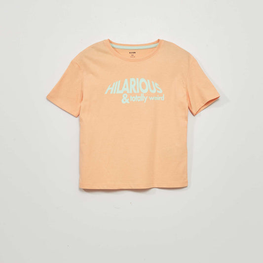 T-shirt imprim 'Audacious' Orange