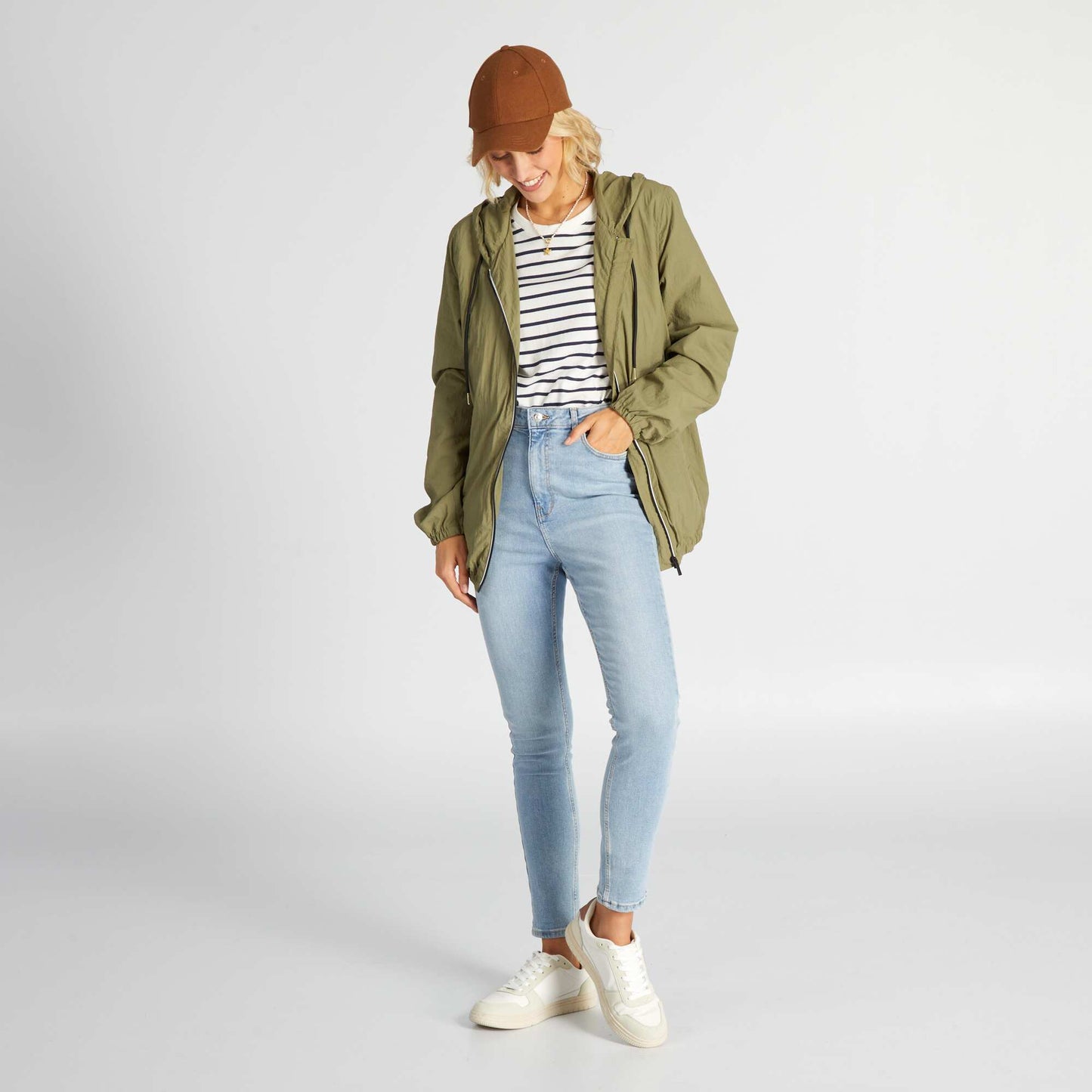 Blouson de sport d perlant Kaki