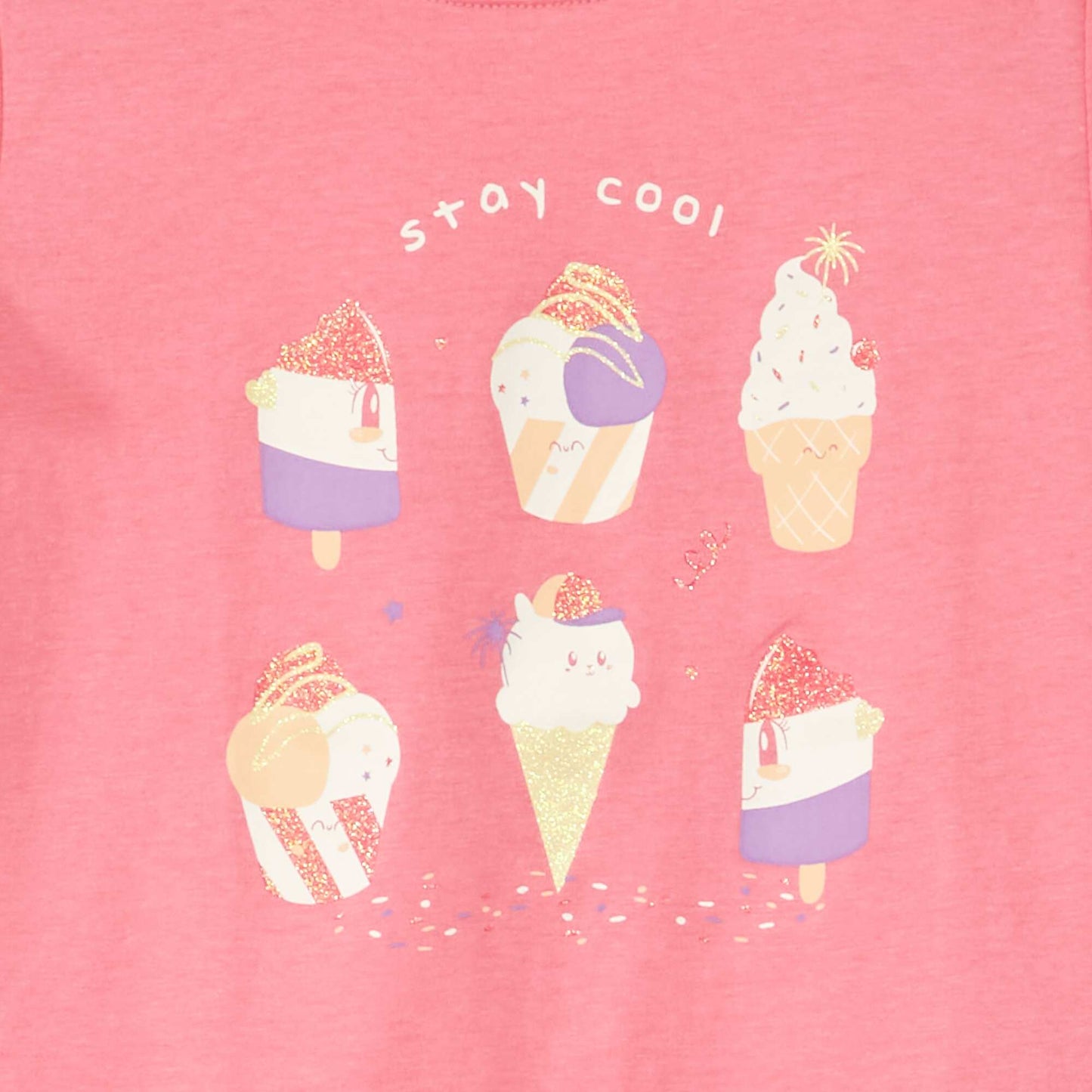 T-shirt en jersey avec motifs fantaisie Rose