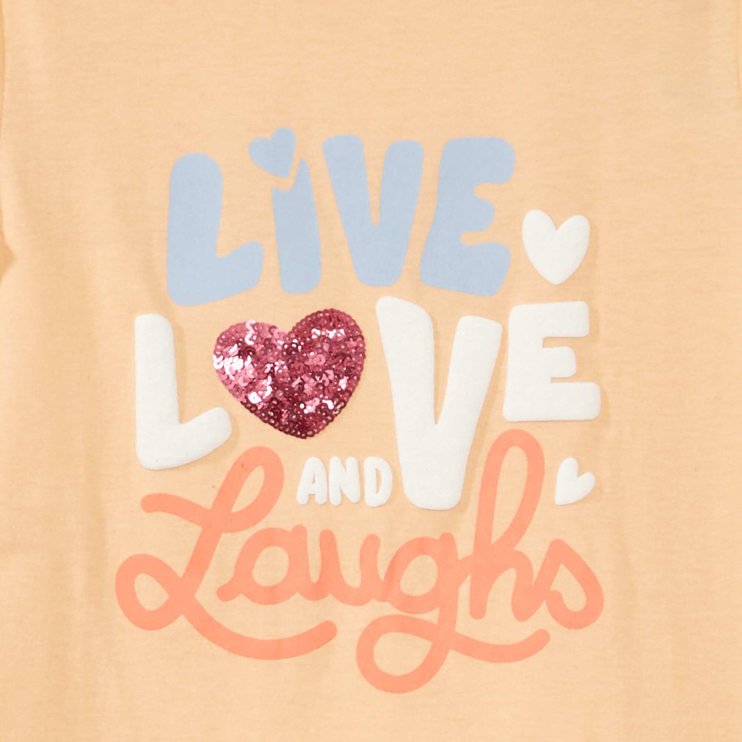 T-shirt en jersey avec motifs fantaisie Orange clair