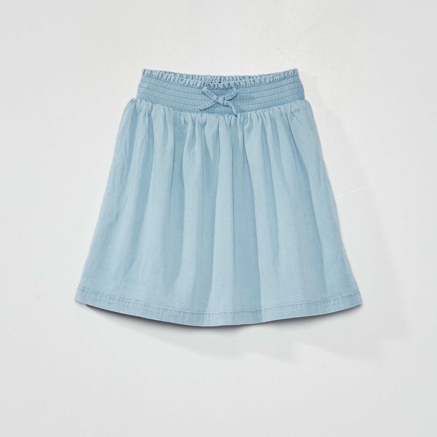 Jupe fluide et l g re taille lastiqu e Bleu