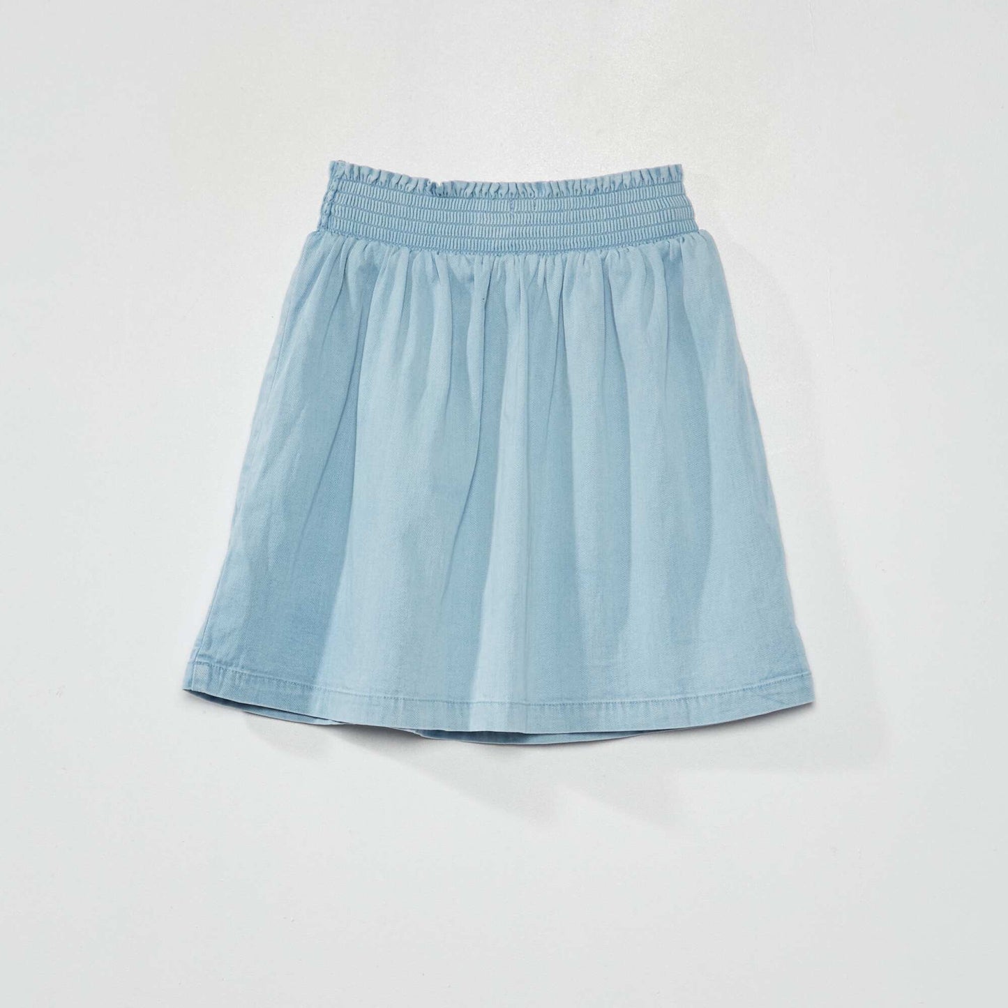 Jupe fluide et l g re taille lastiqu e Bleu