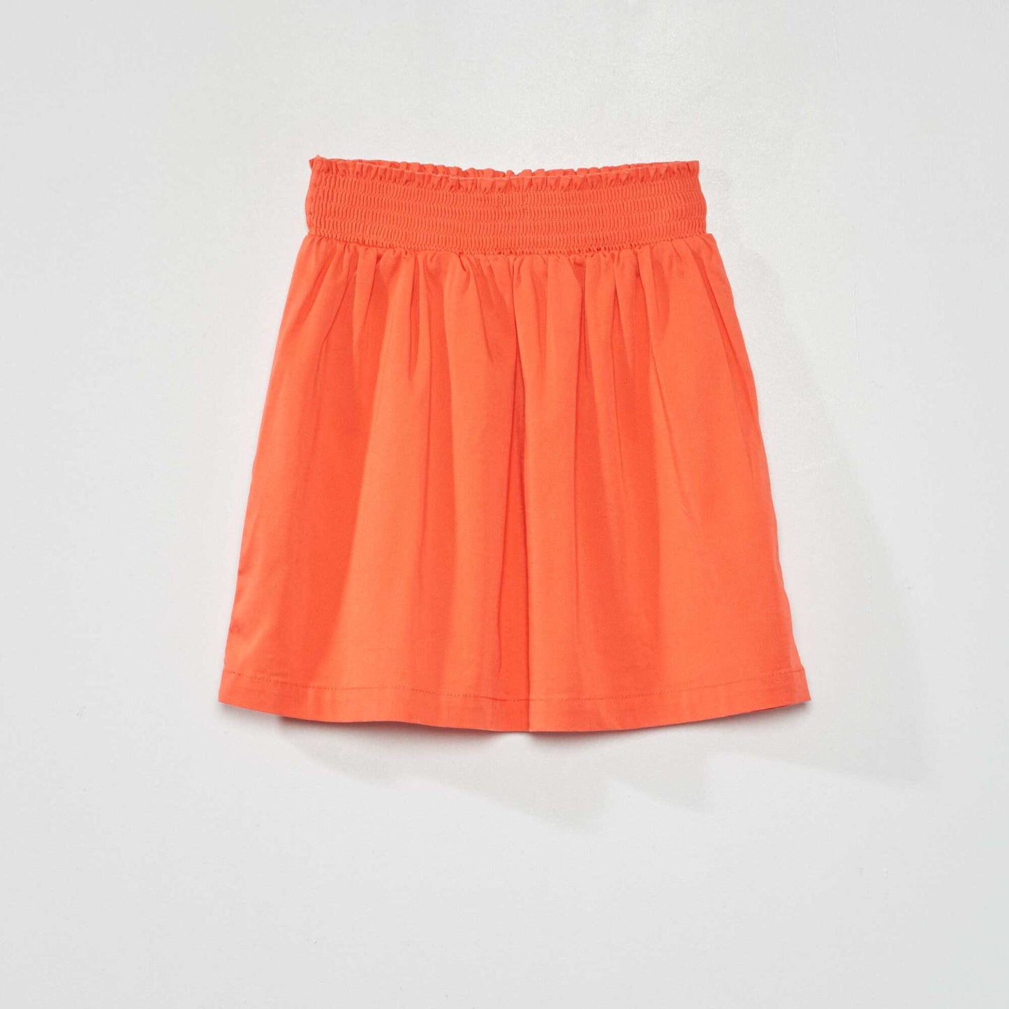 Jupe fluide et l g re taille lastiqu e rouge corail