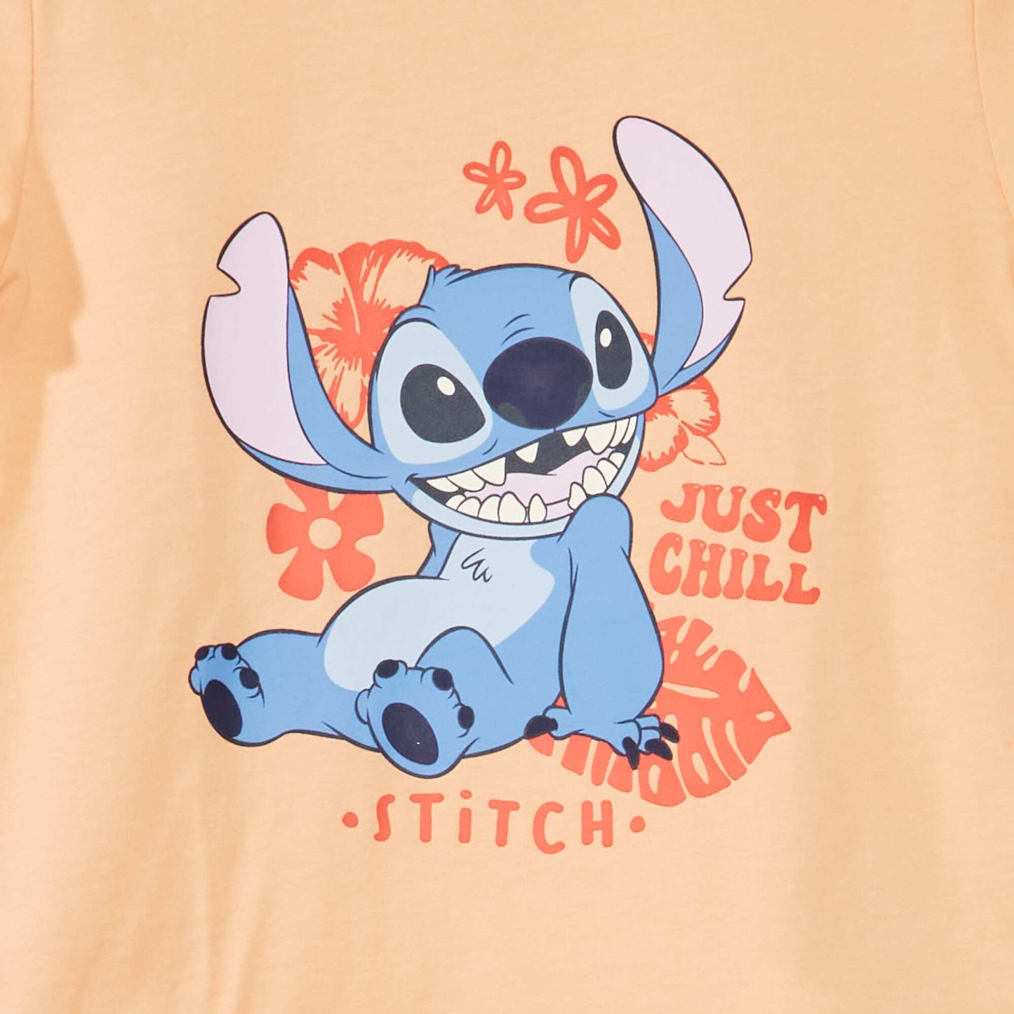 T-shirt manches courtes 'Stitch' Orange