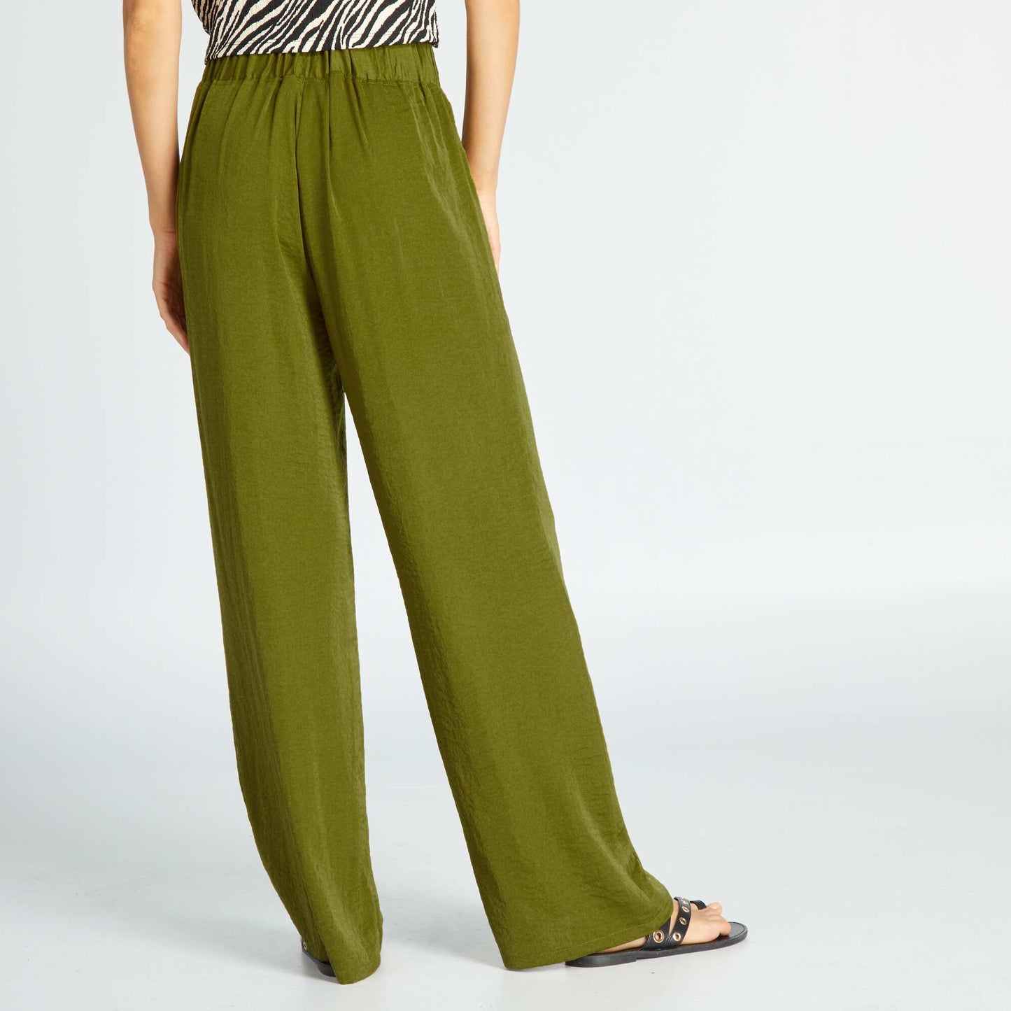 Pantalon satin Vert
