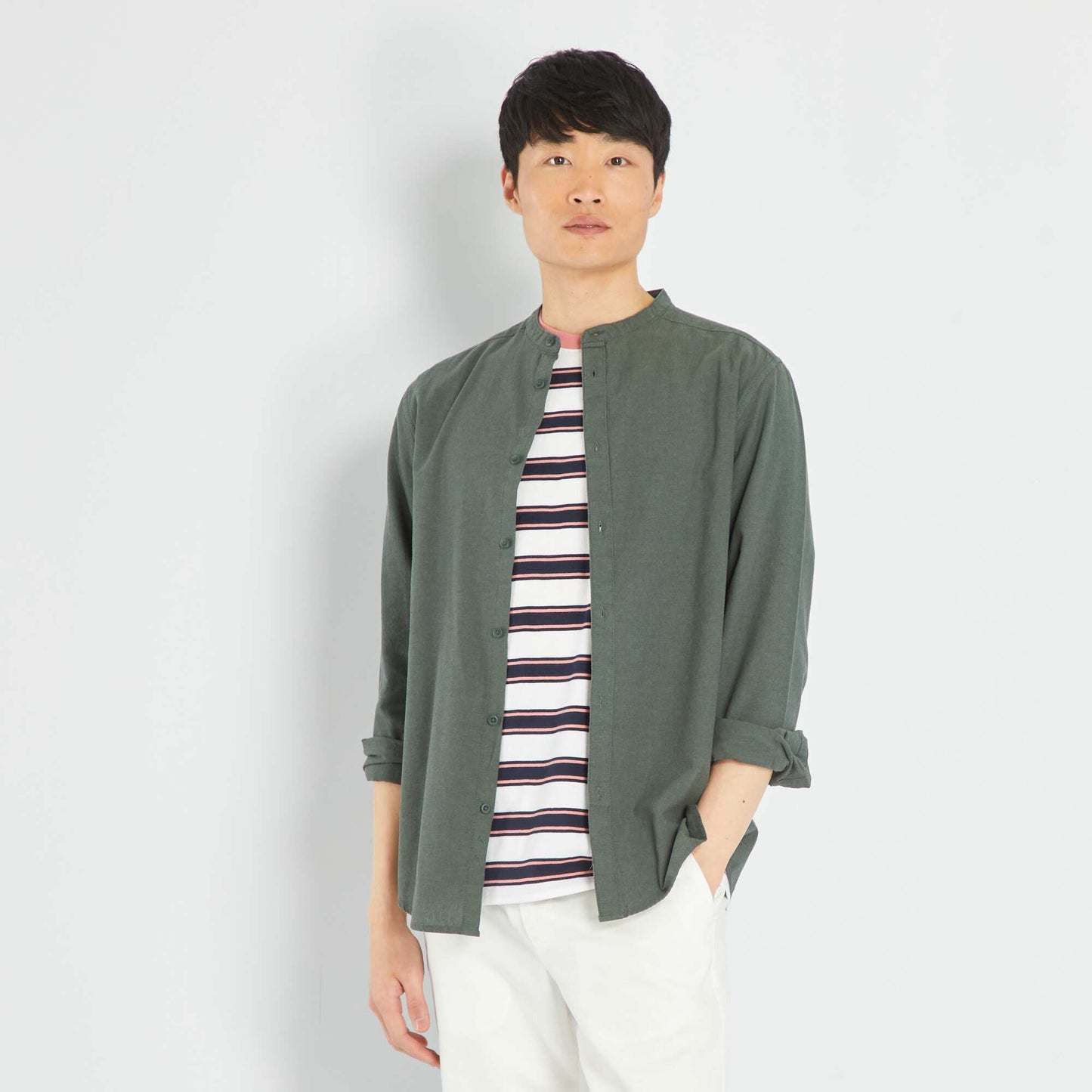 Chemise l g re unie Vert