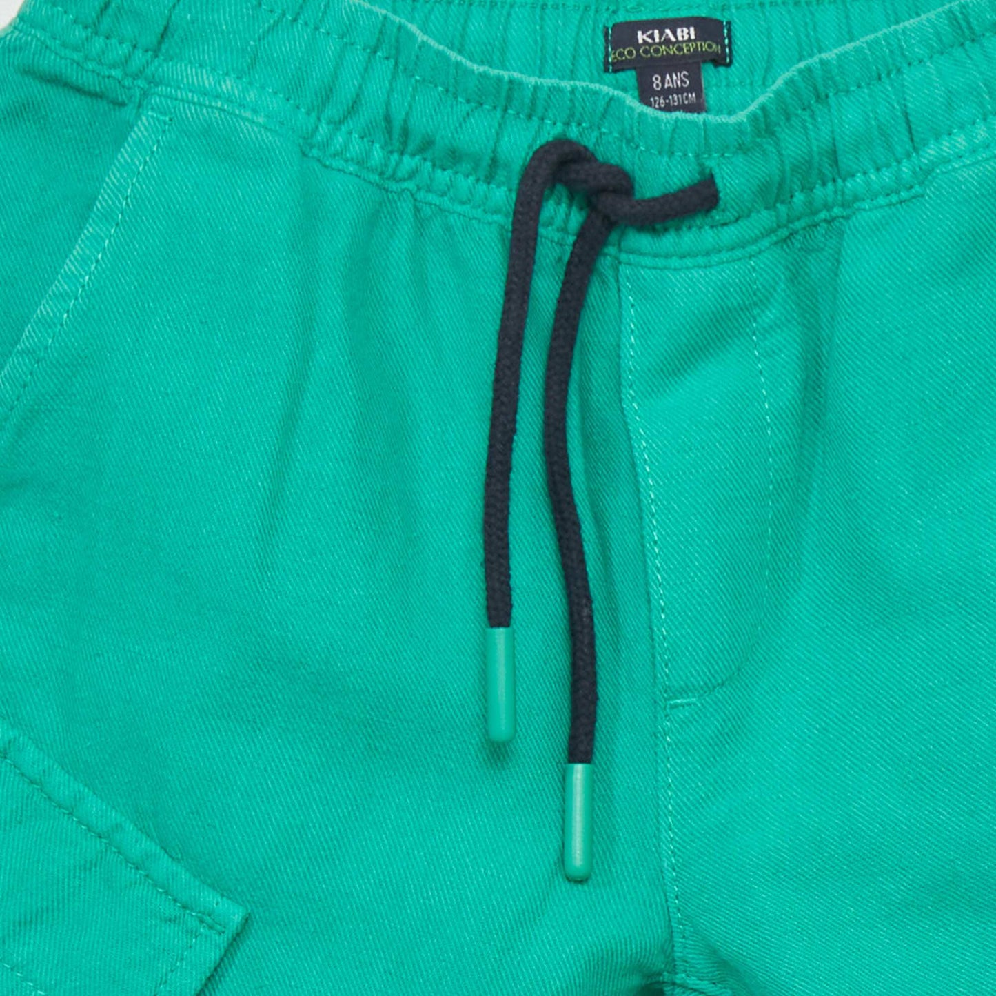 Bermuda en coton et lin Vert