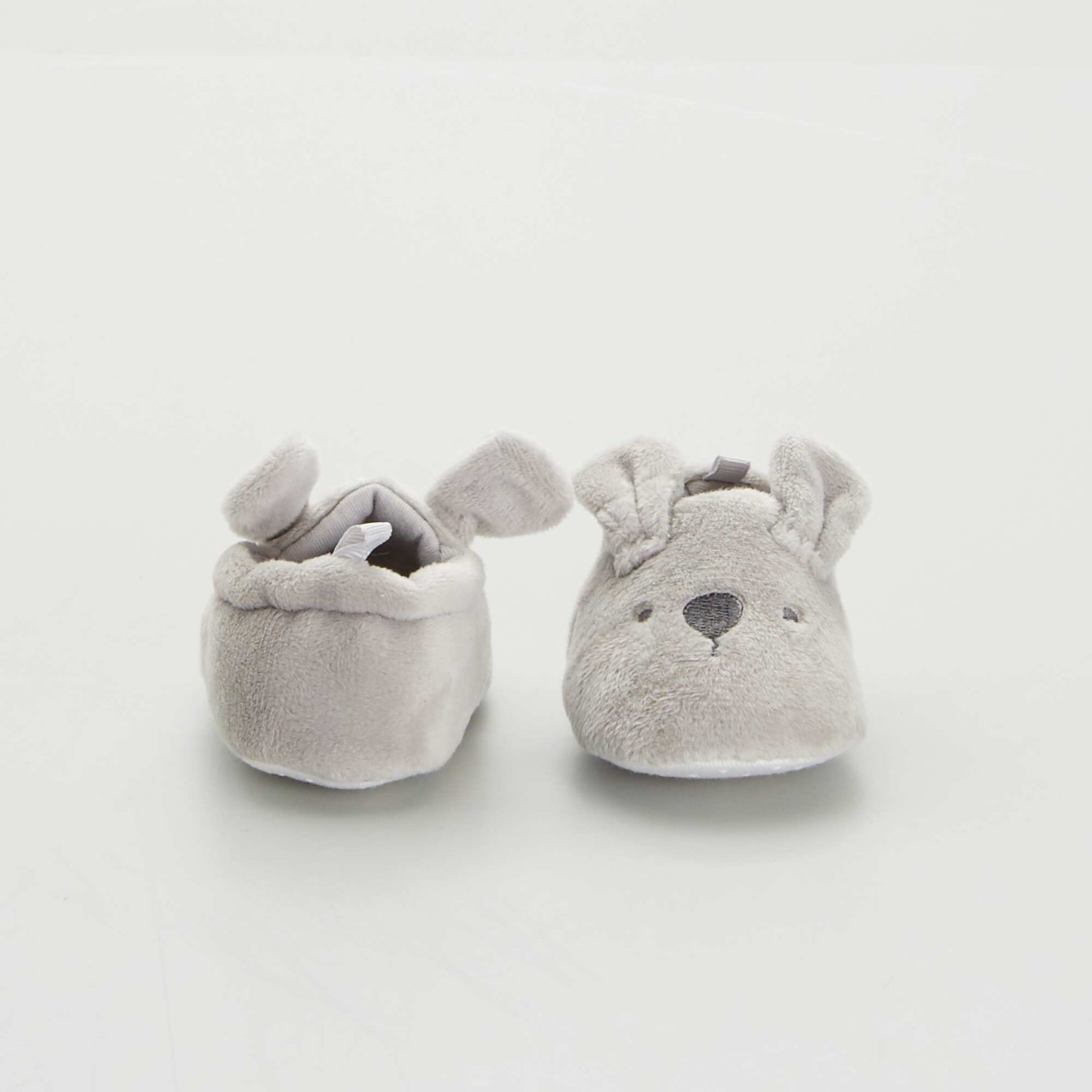 Chaussons b b en velours gris