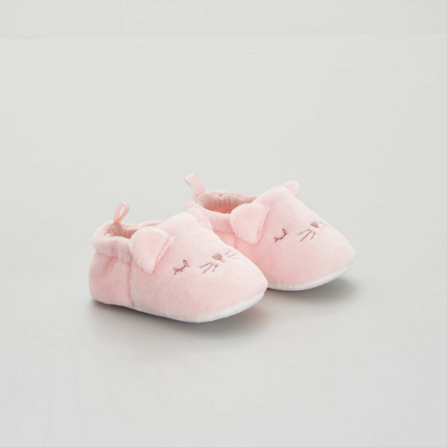 Chaussons b b en velours Rose