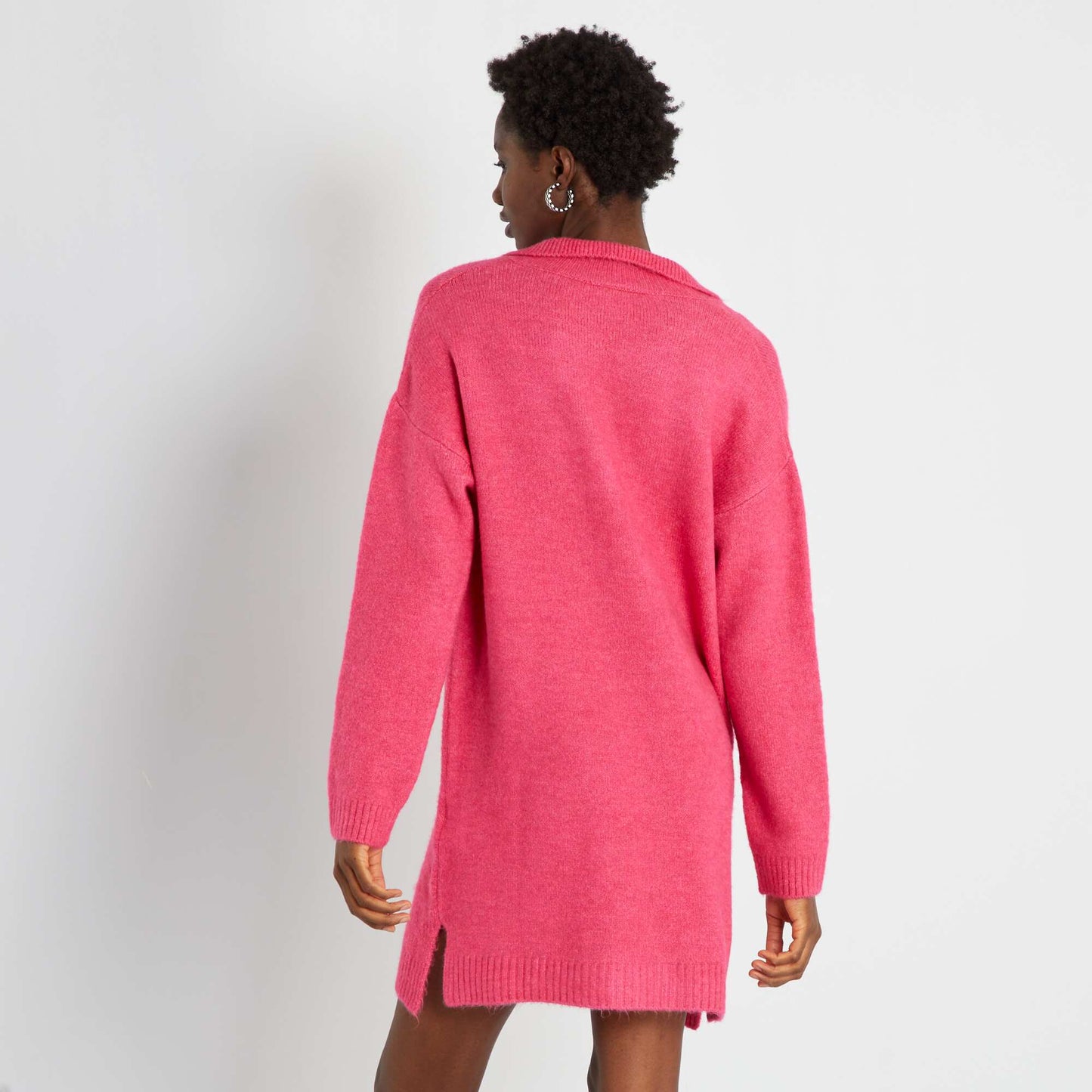 Robe en maille tricot Rose