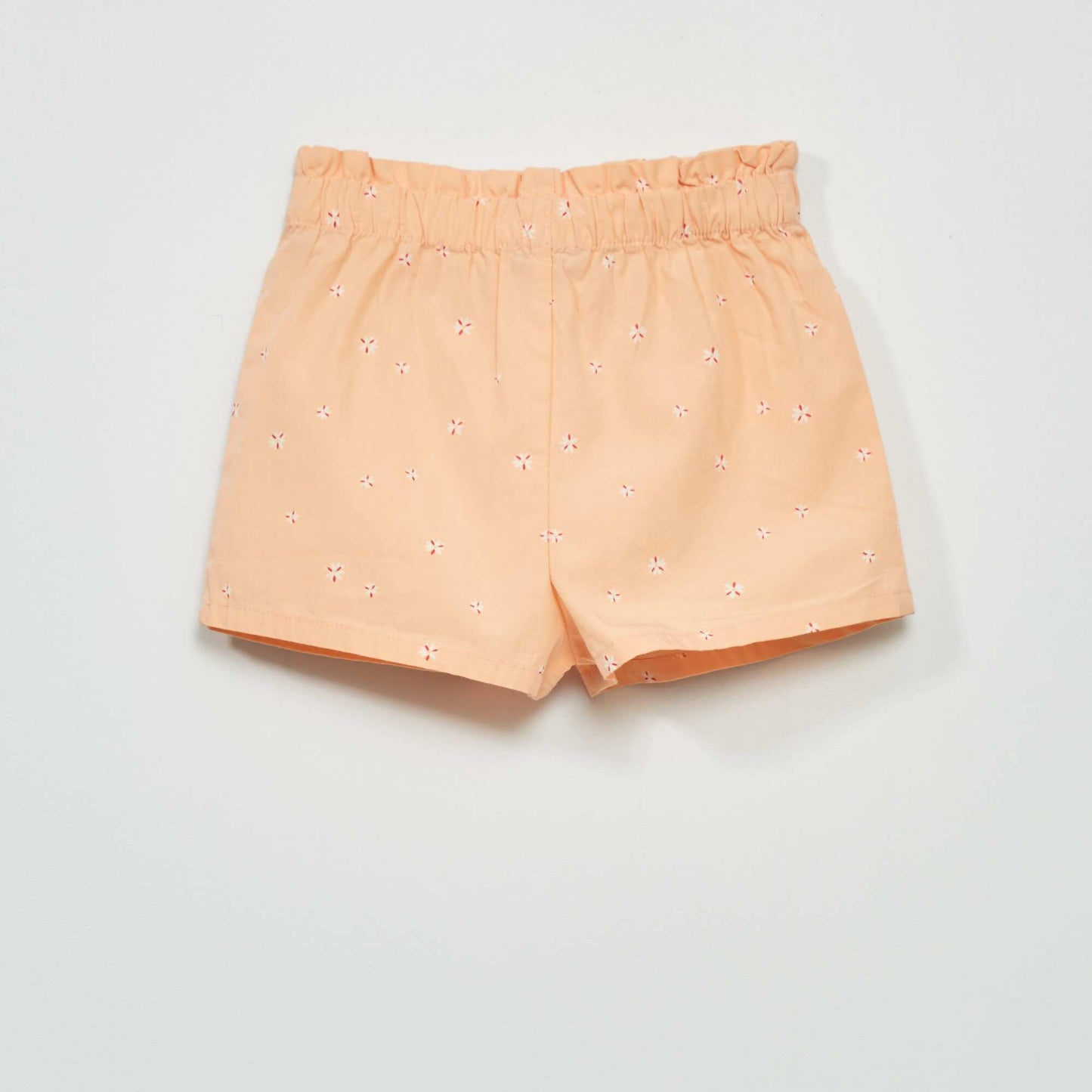 Short en popeline avec imprim Rose