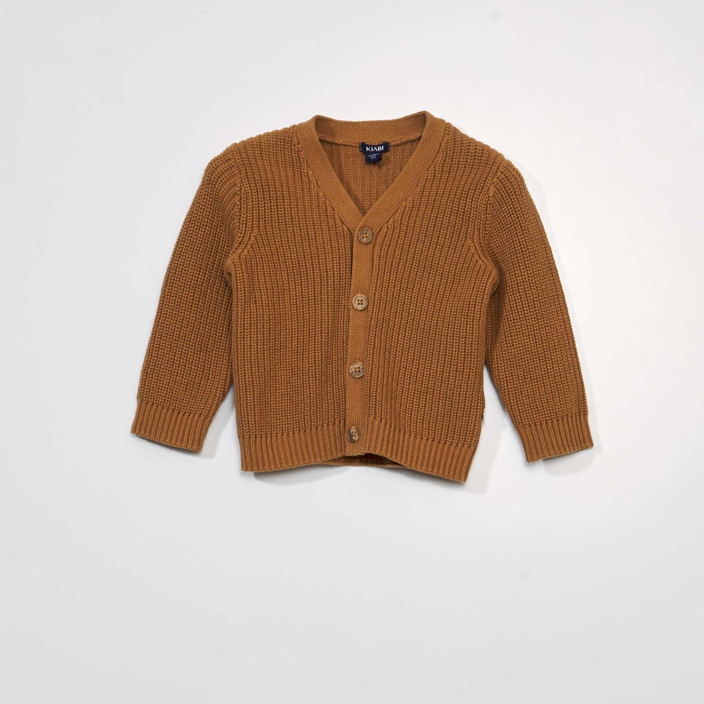 Gilet en maille perl e Brun