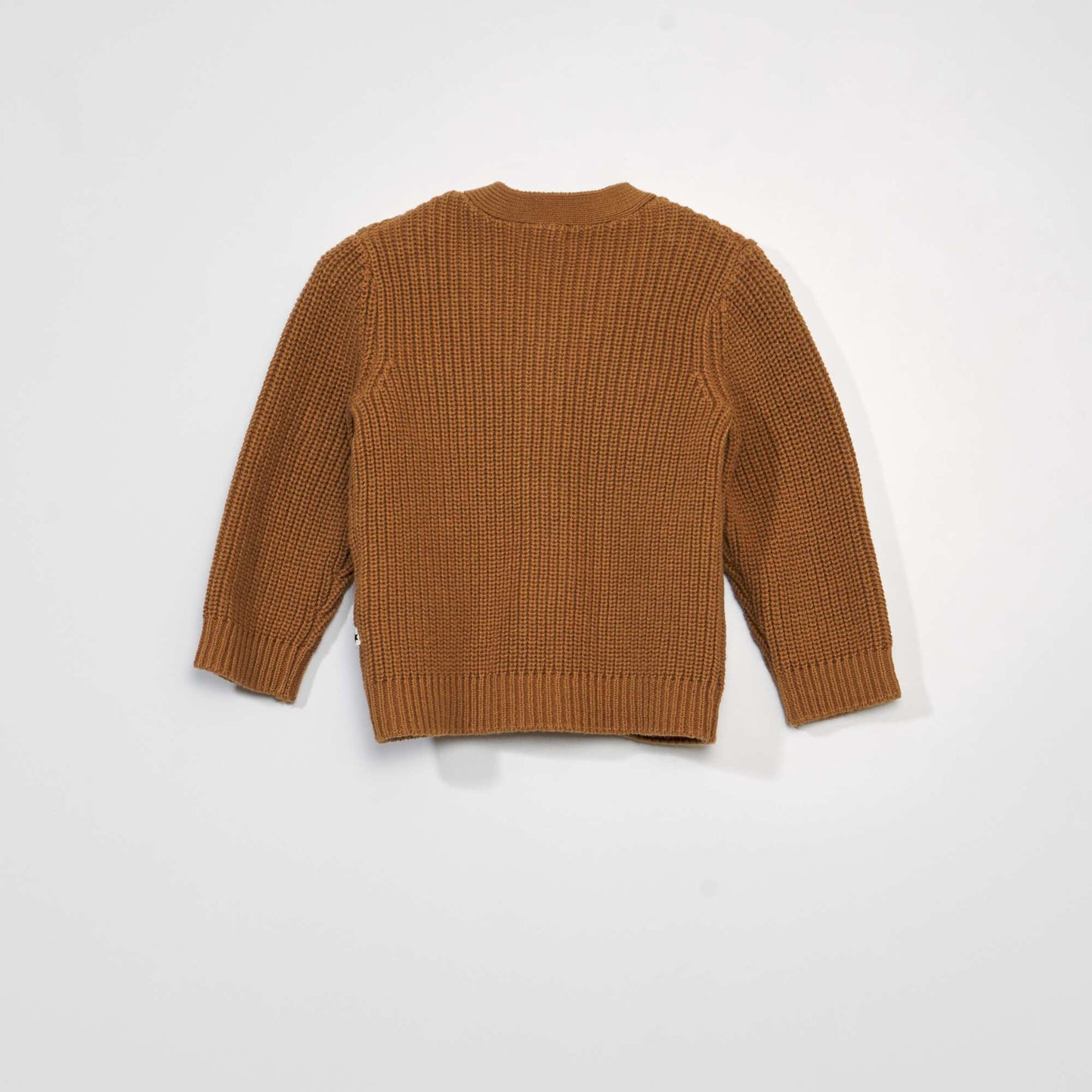 Gilet en maille perl e Brun