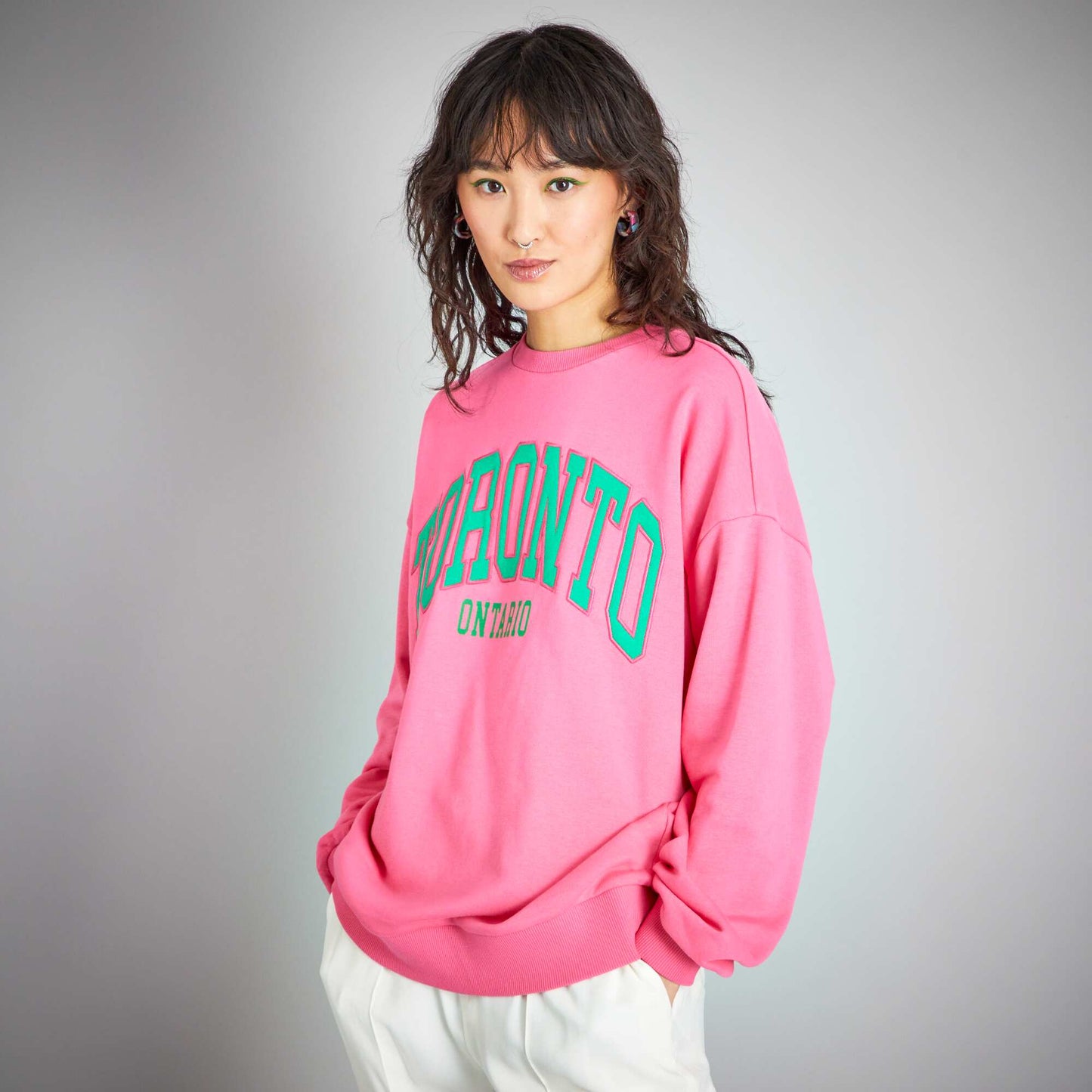 Sweat molleton imprim 'Toronto' Rose