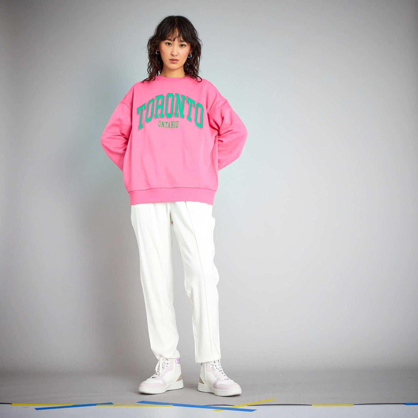 Sweat molleton imprim 'Toronto' Rose
