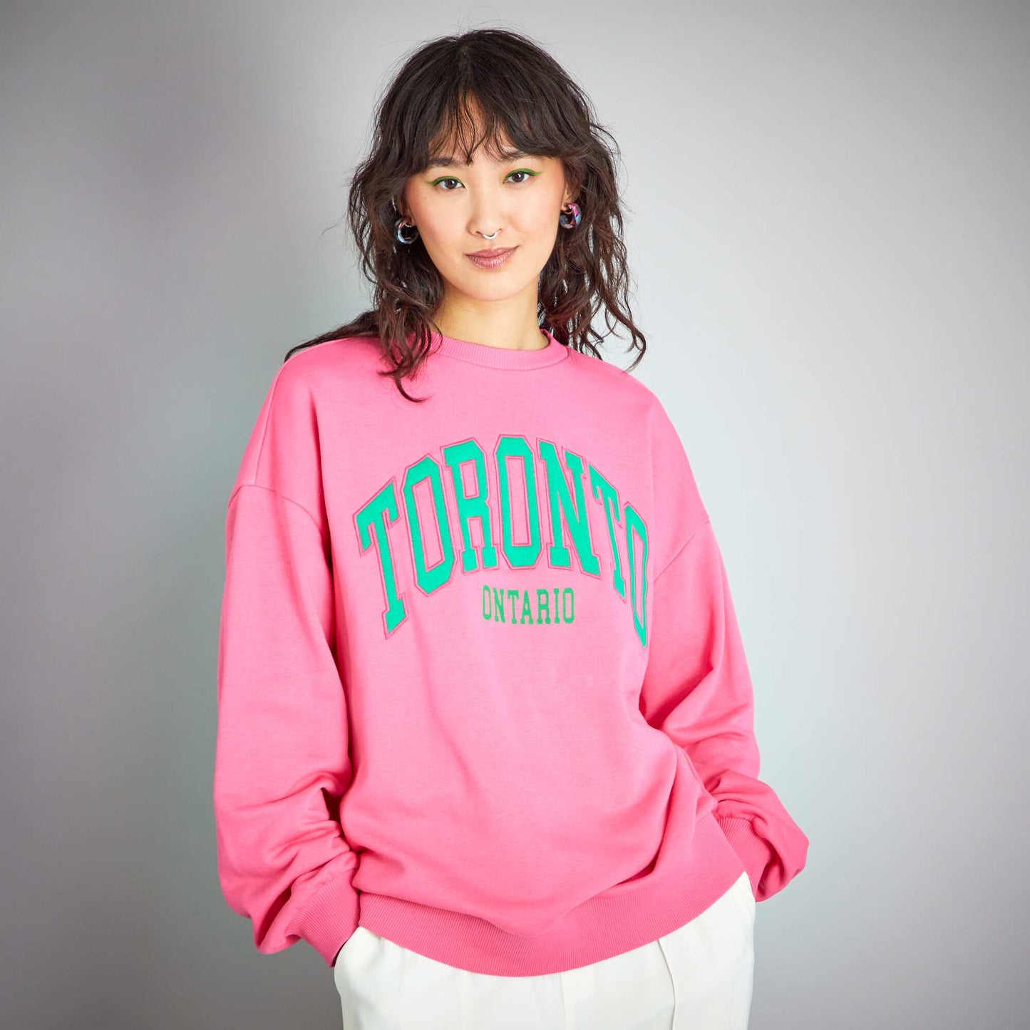 Sweat molleton imprim 'Toronto' Rose