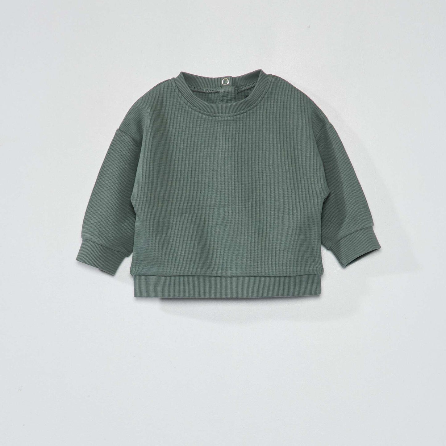 Sweat en maille gaufr e Vert