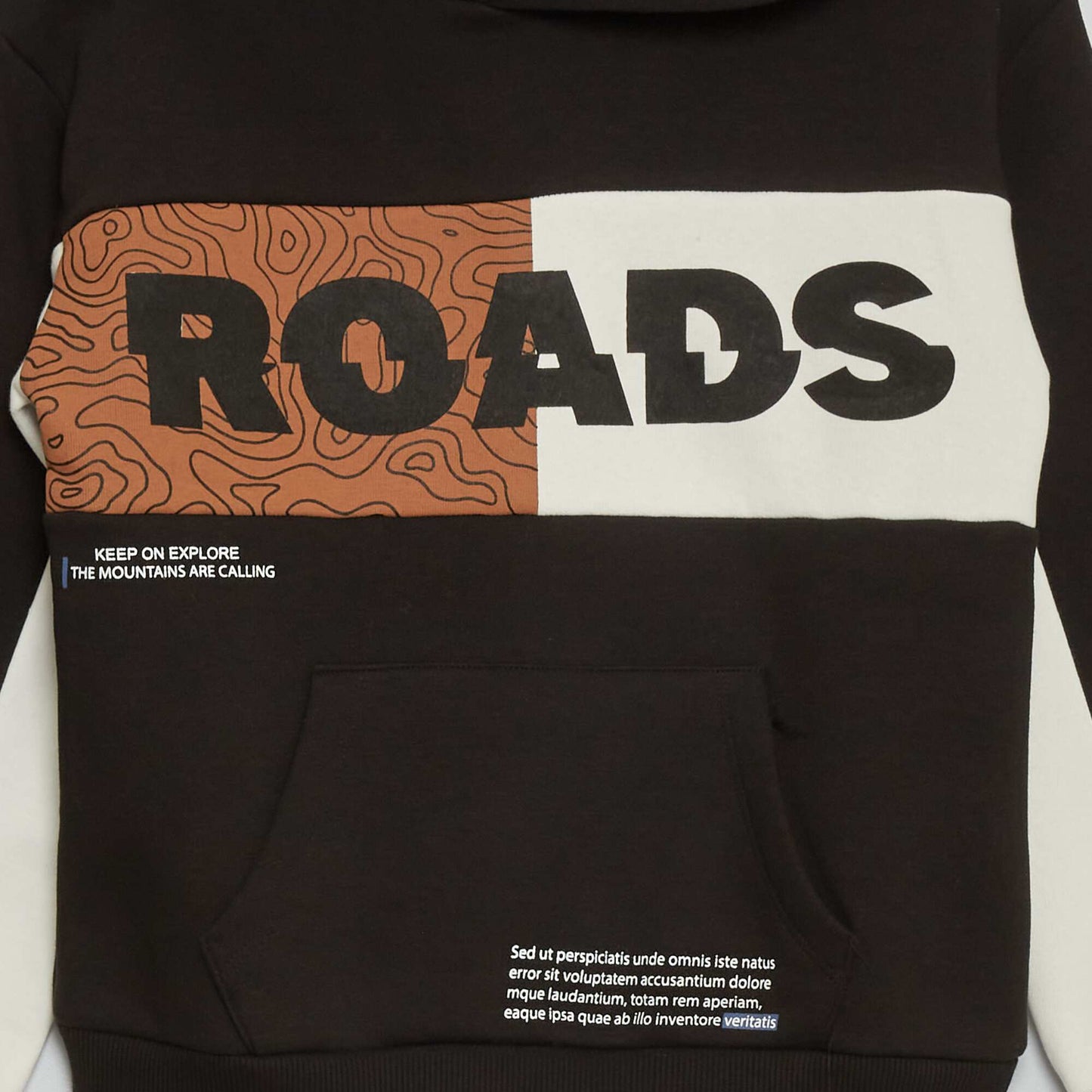Sweat capuche 'Roads' noir