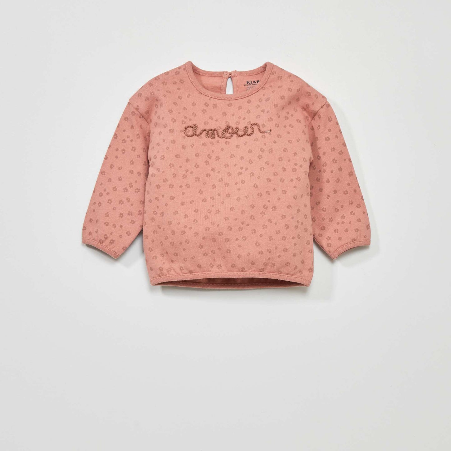 Sweat avec imprim Rose