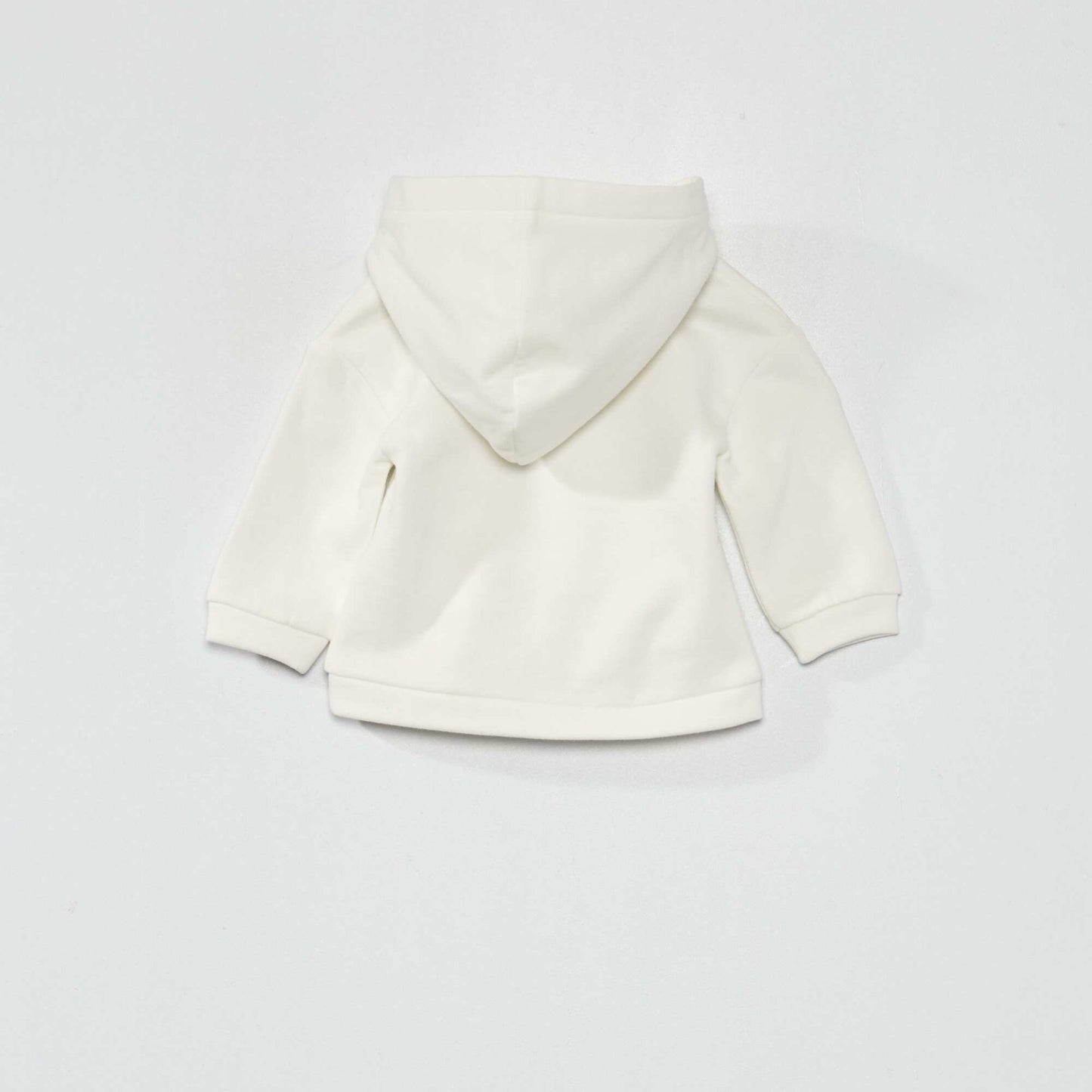 Sweat capuche en molleton blanc